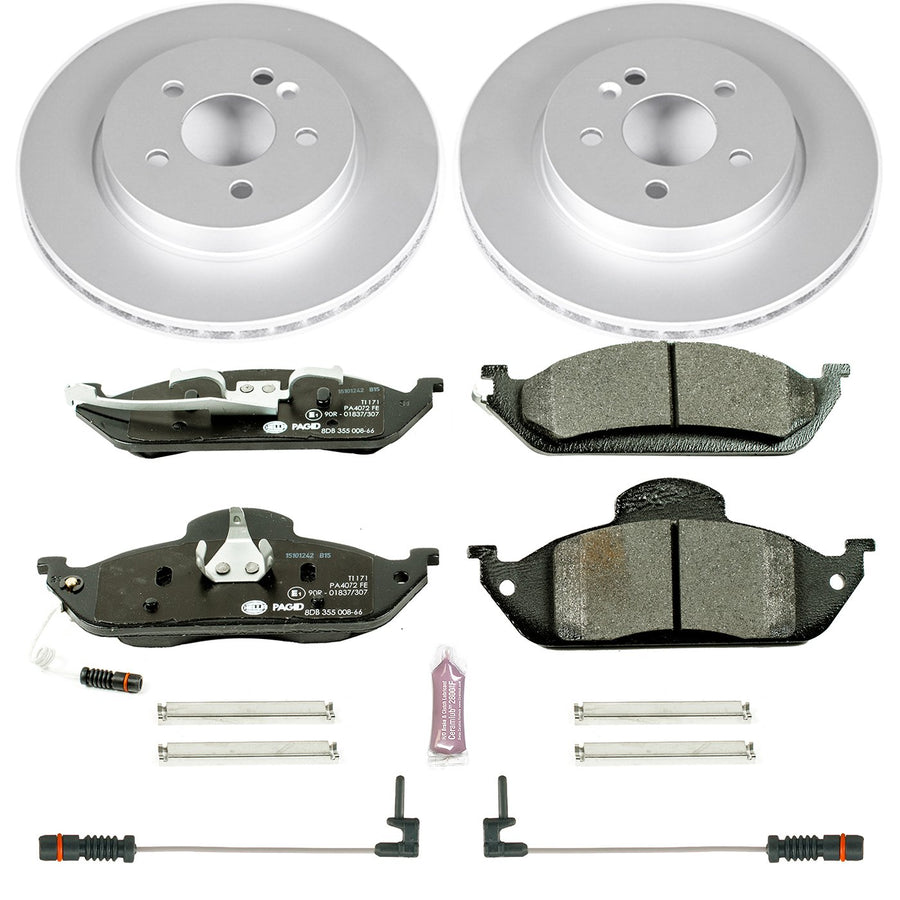 Power Stop ESK864 Euro-Stop Front Brake Kit For Mercedes-Benz ML320 1998-2003, Mercedes-Benz ML350 2003-2005, Mercedes-Benz ML430 1999 [Model Specific]