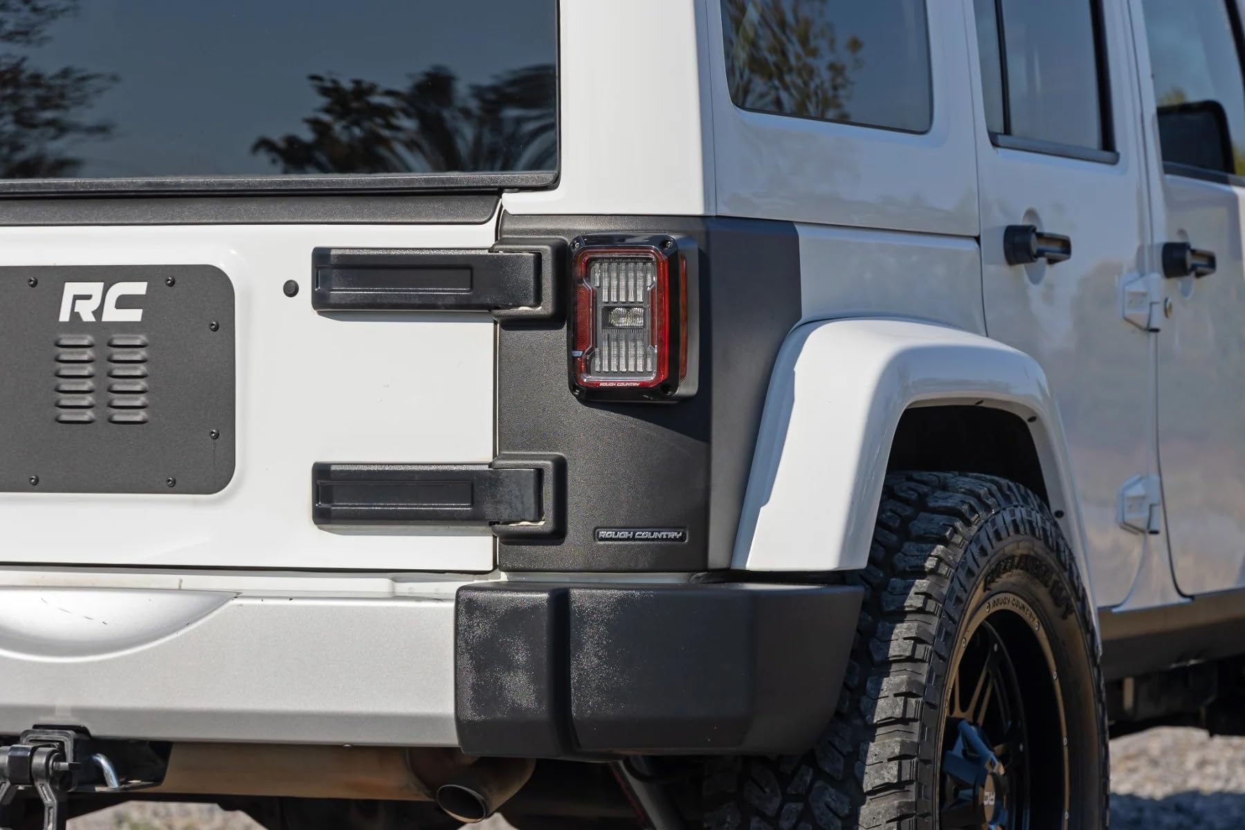 Rough Country Trail Cladding Rear Corner Panels for Jeep Wrangler JK/Unlimited (2007-2018) - UV-Resistant, High-Density Thermoplastic, Easy Install