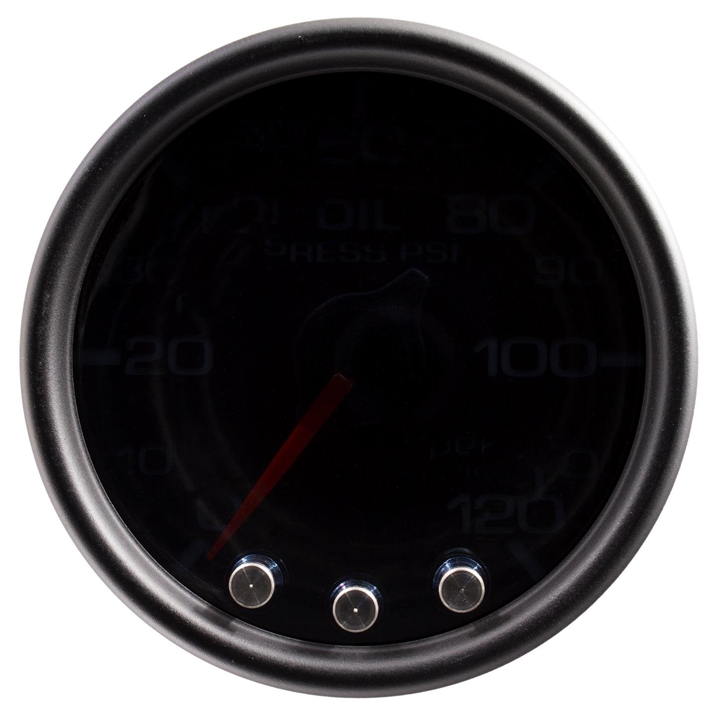 AUTO METER P32552 Oil Pressure Gauge (Spek-Pro 2 1/16", 120Psi, Stepper Motorwith Peak & Warn, Blk/Smoke/Blk, Spek-Pro)