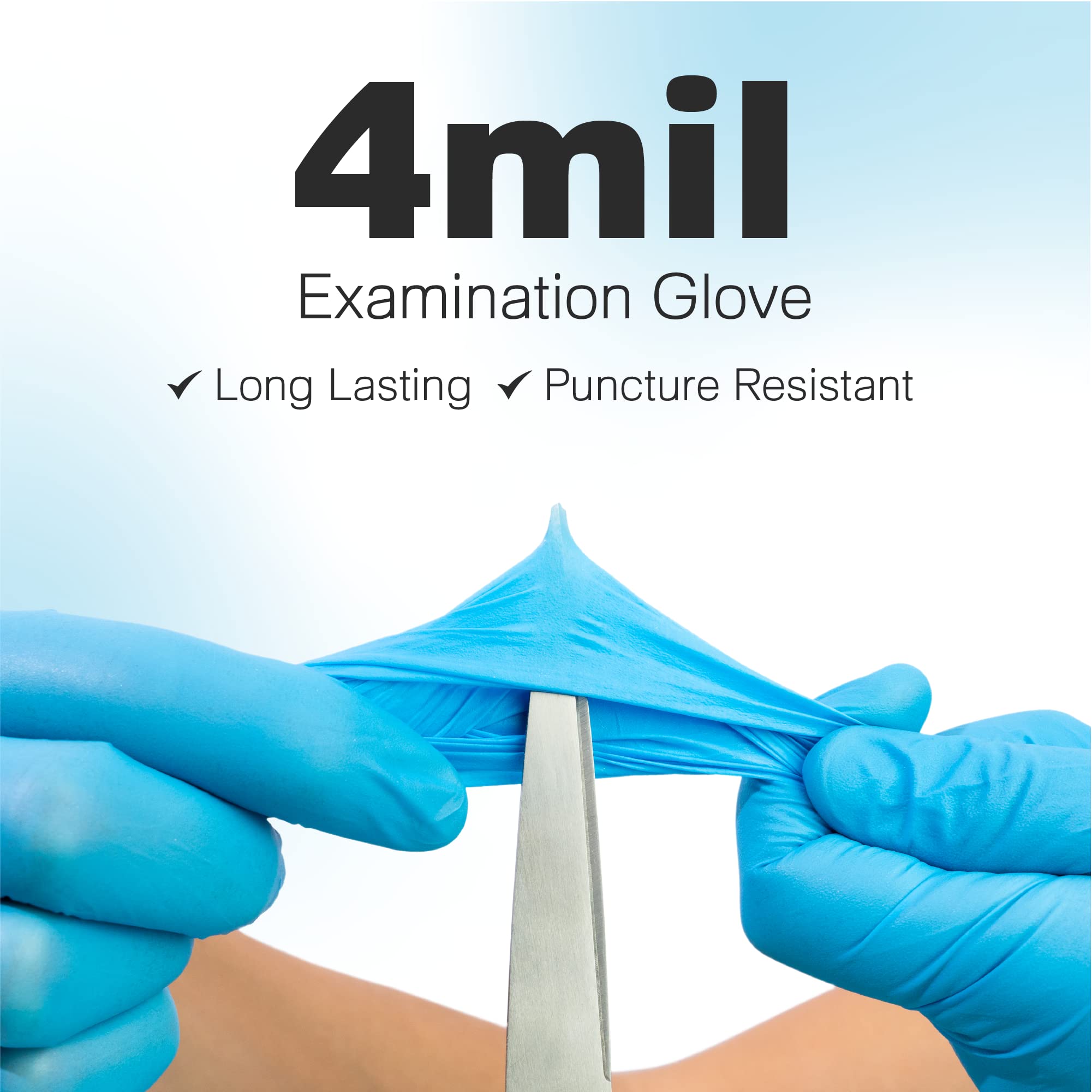 Raxwell Nitrile Powder-Free Gloves - Latex-Free Disposable Glove Design - Textured Grip & Chemical Resistance - Exam Gloves - Food Grade for Safe Prep & Cleaning - Large, Blue, Pack of 100