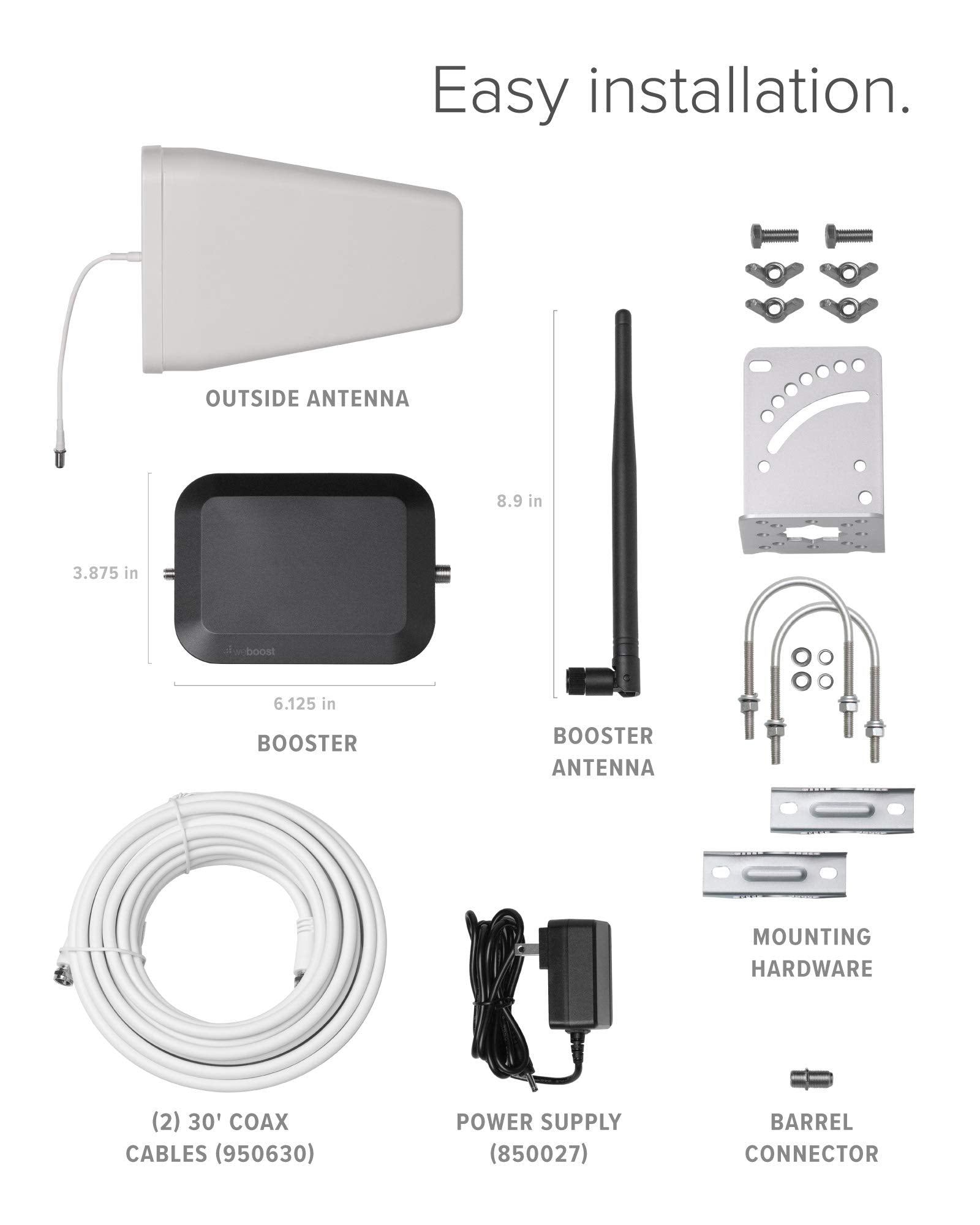 Home Studio weBoost - Cell Phone Signal Booster | Boosts 4G LTE & 5G for all U.S. & Canadian Networks - Verizon, AT&T, T-Mobile & more | Made in the U.S. | FCC Approved (model 470166)