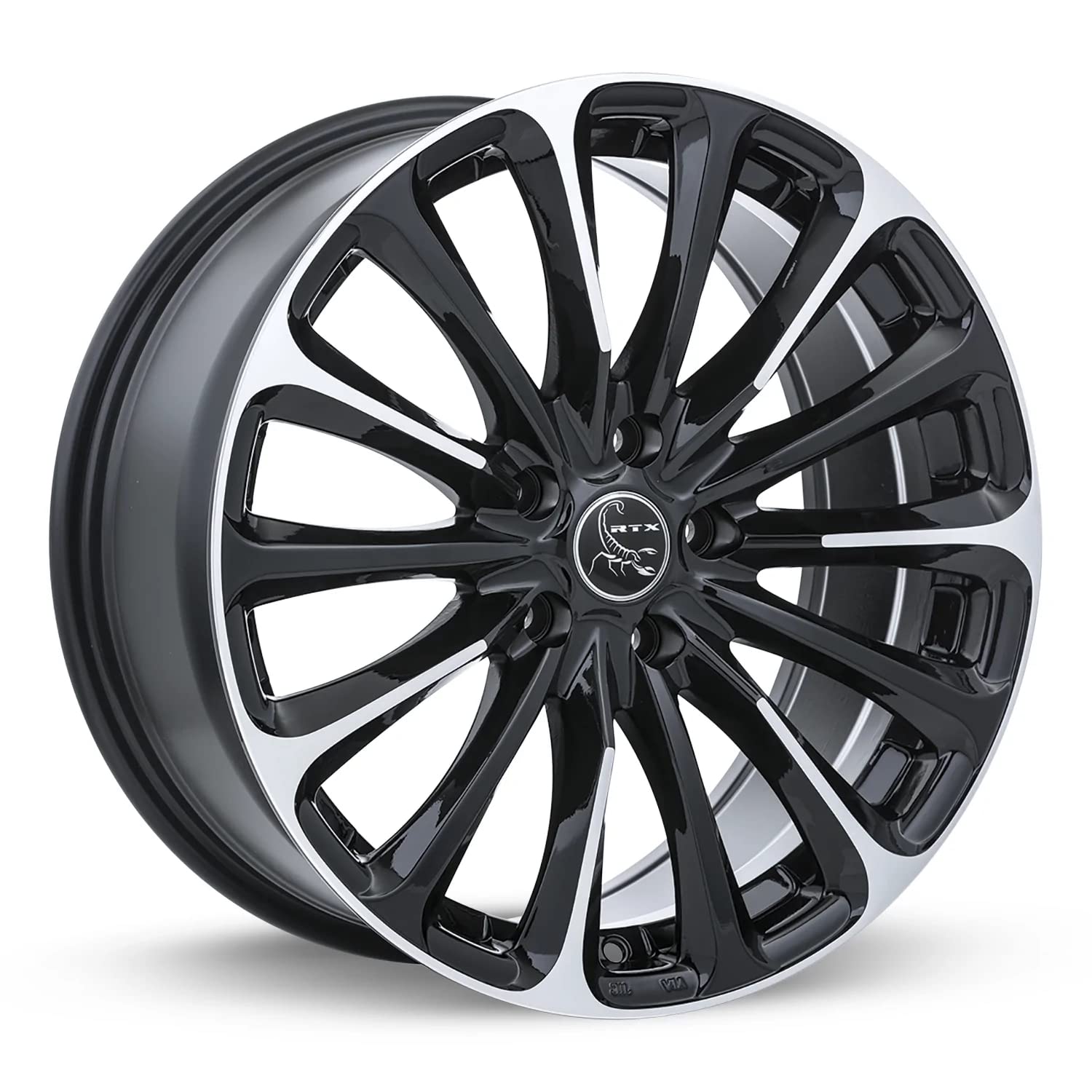17 x 7.5, POISON, 5 x 110, 38, 65.1, BLACK MACHINED 081670