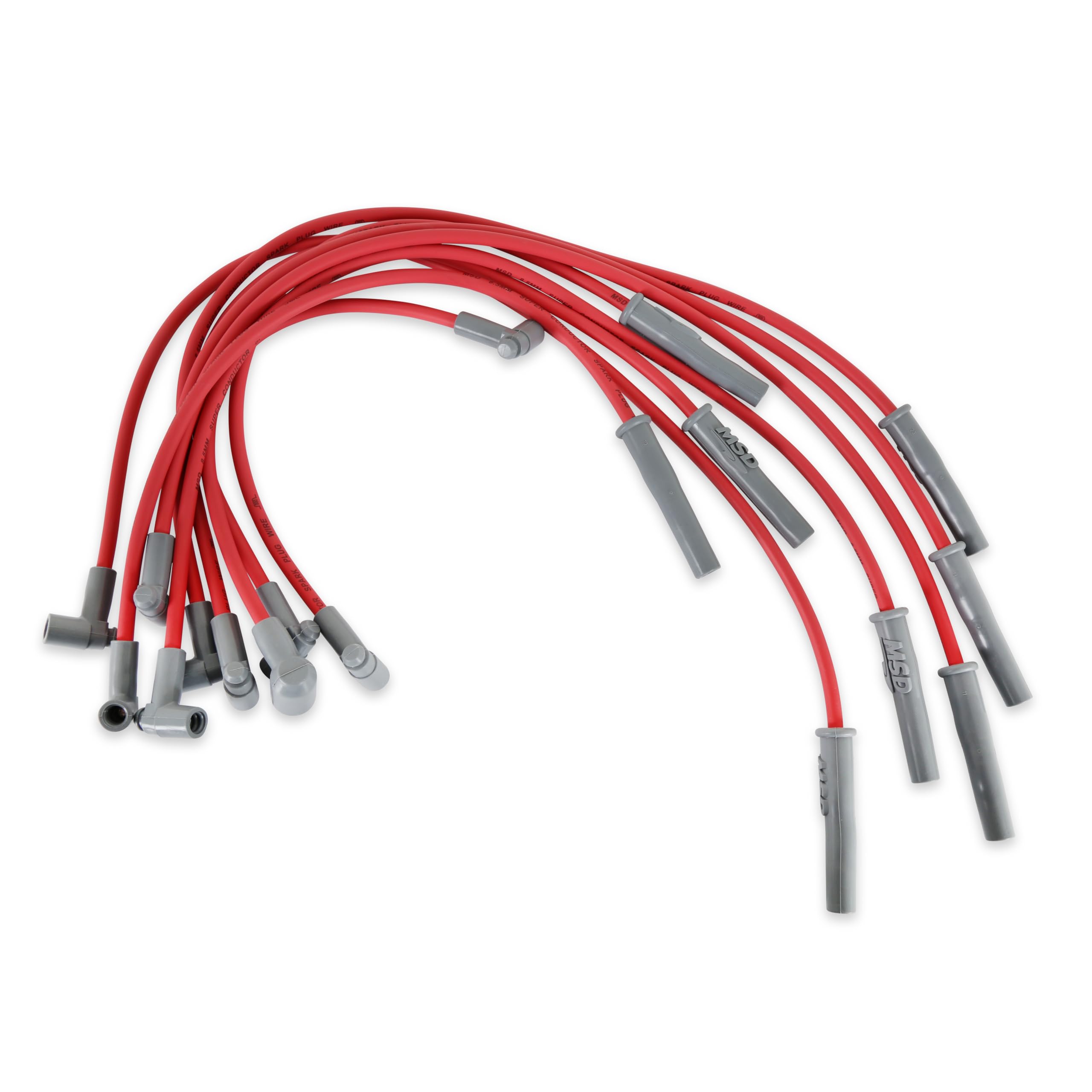 Super Conductor MSD 32749 Spark Plug Wire Set, Red