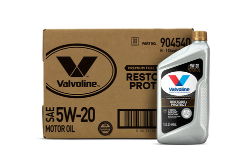 Valvoline Full Synthetic Restore & Protect 5W-20 Motor Oil 1 QT, Case of 6