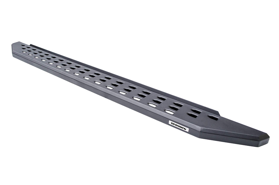 RB20 Running Boards & Brackets Go Rhino | Galvanized Steel, Textured Black | 69441580PC | Fits 2007-2021 Toyota Tundra Double Cab Pickup
