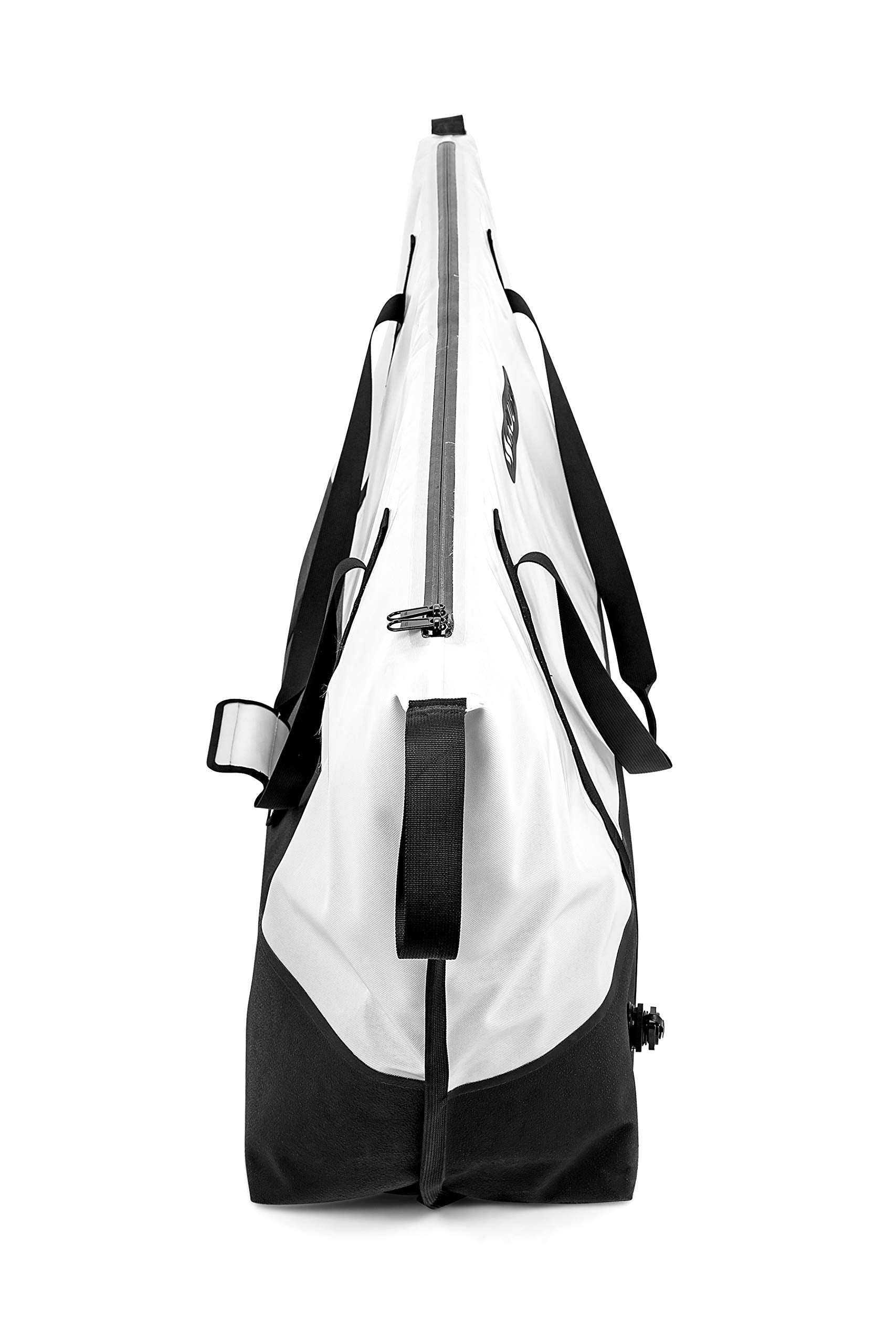 150 Quart Kuuma Heavy Duty Insulated Fish Bag with Drain Plug- Keeps Your Fish Cool and Fresh (50182), White/Black