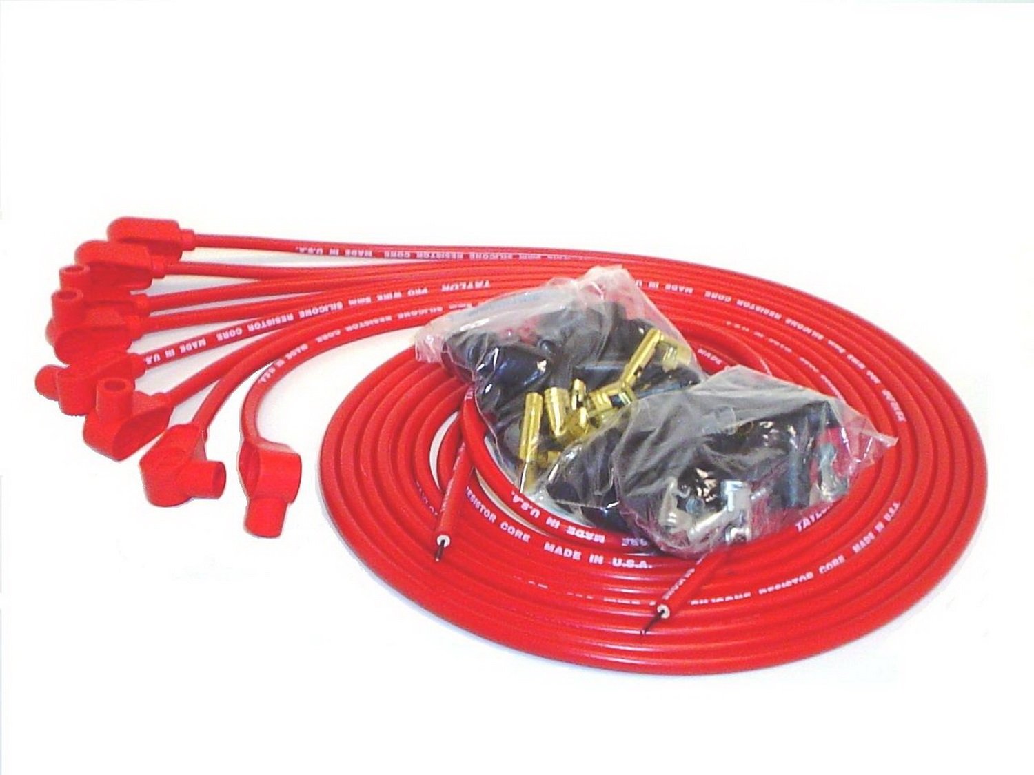 Taylor Cable Pro Universal 8mm Spark Plug Wires Resistor Core 3500 Ohm Carbon Resistance