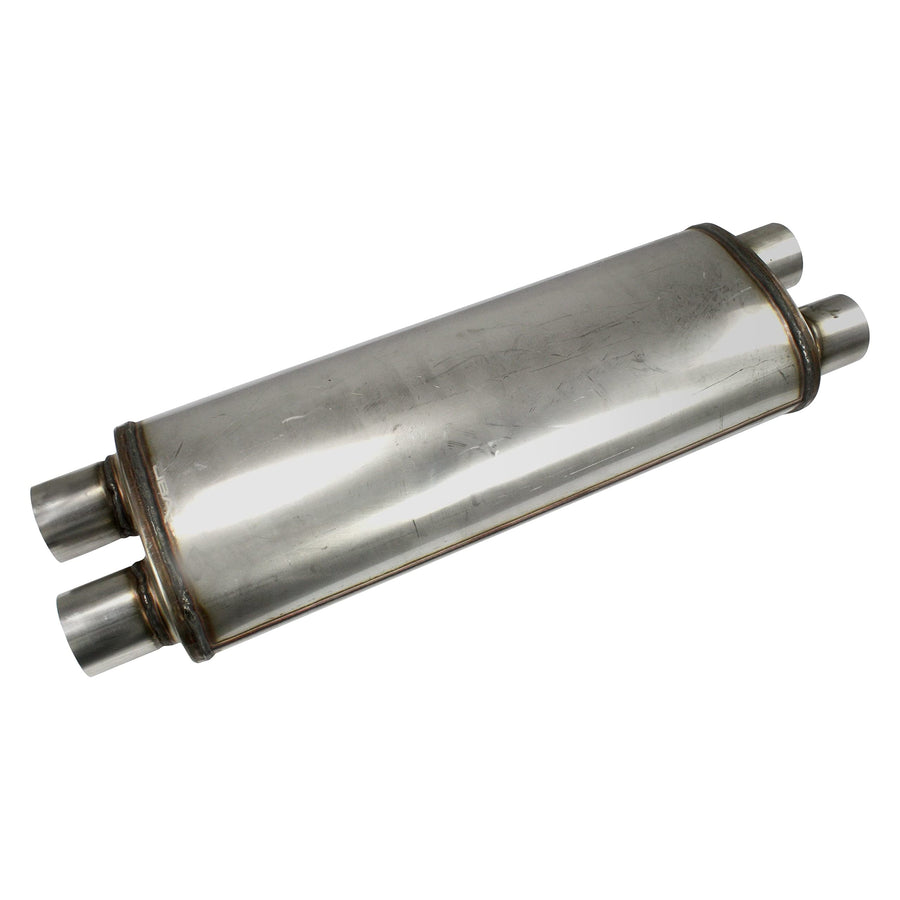 Muffler JBA 40-252200 ('Universal' Chambered 304SS 22'X8'X5' 2.5' Dual In/Dual Out), 1 Pack