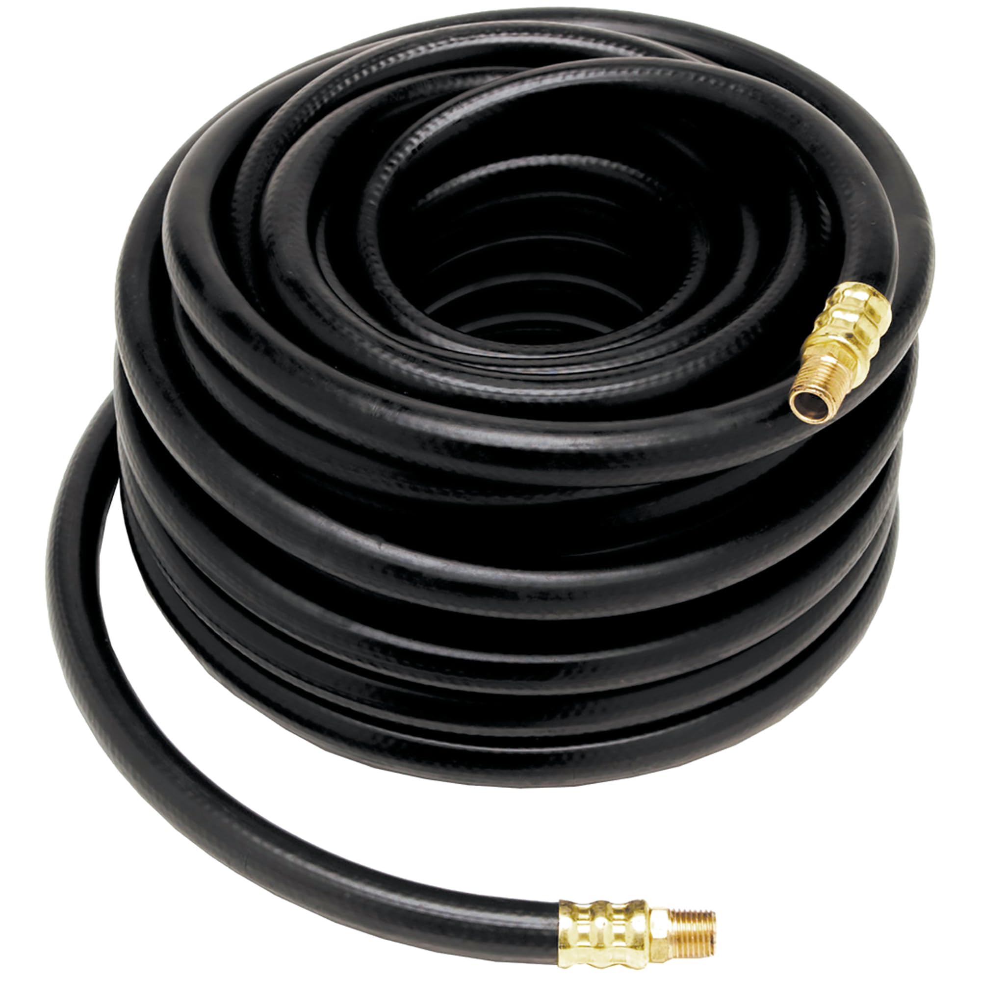 25' x 3/8-Inch Rubber Air Hose Performance Tool M601P - Heavy Duty, Abrasion Resistant, and Flexible for Garage, Workshop, and Industrial Use