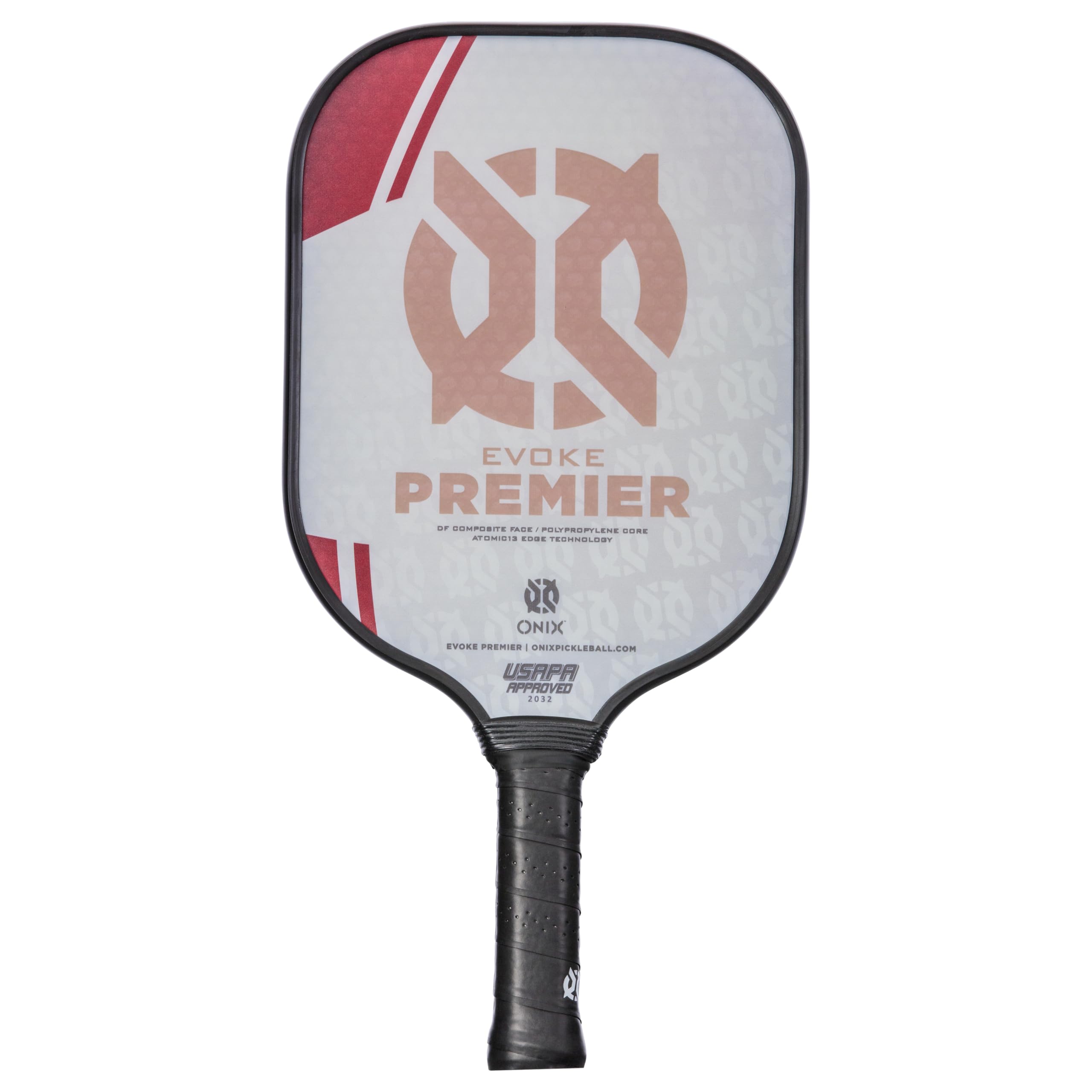 Evoke Premier ONIX Pickleball Paddle, Red, Medium