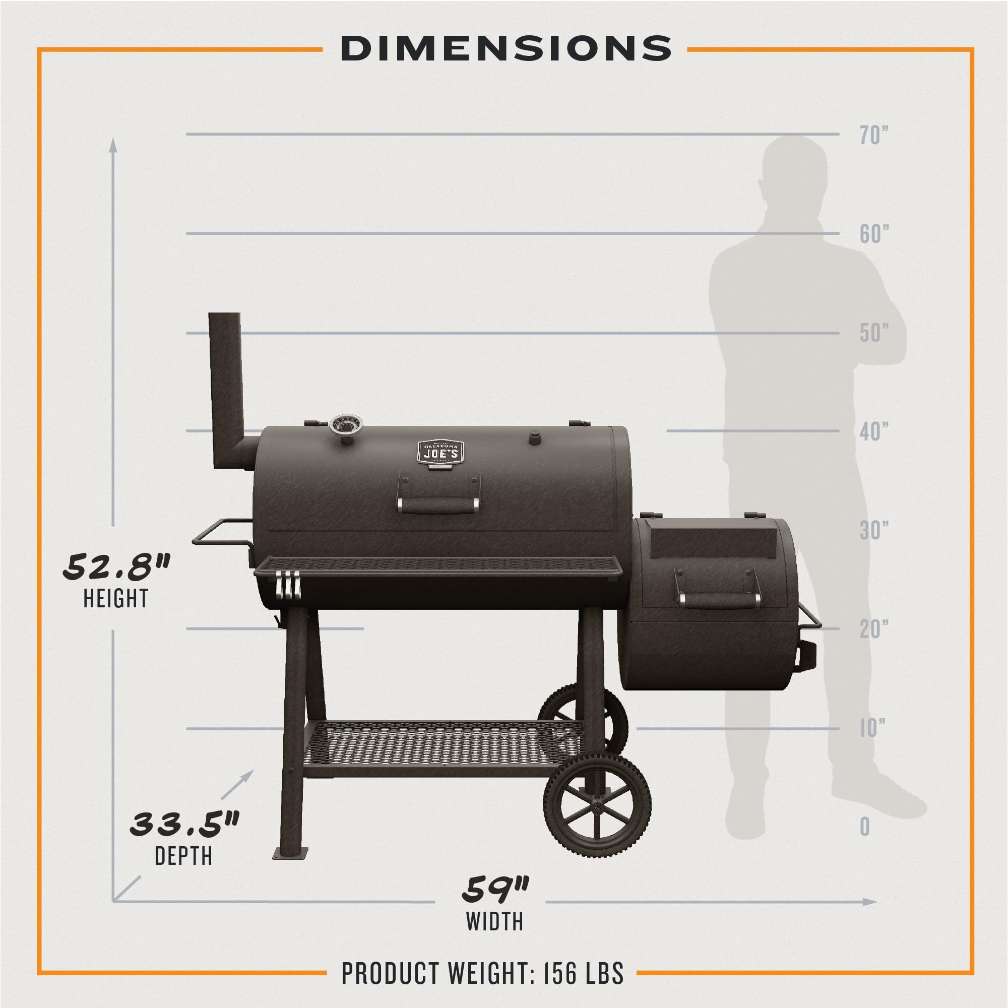 Highland Offset Smoker and Grill Oklahoma Joes - 24203001