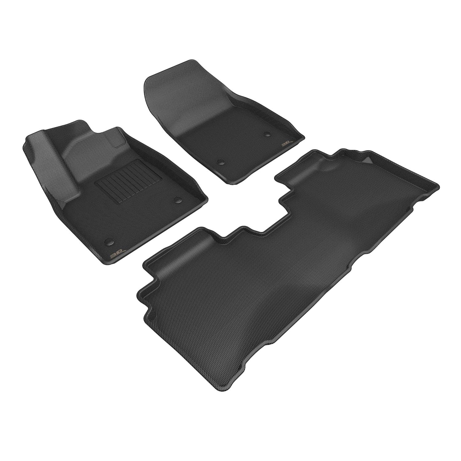 Custom Fit 3D MAXpider Kagu Floor Mat (Black) Compatible with Cadillac Lyriq 2023-2026 - Full Set