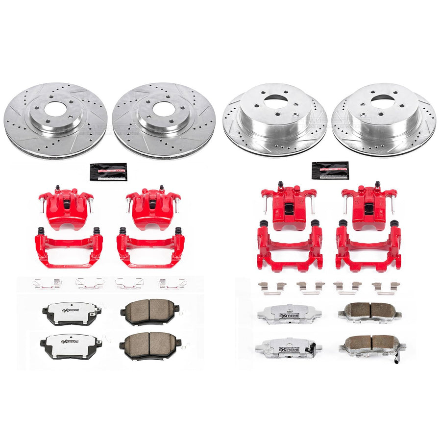 Power Stop Z26 KC2767B-26 Front & Rear Brake Kit Nissan For Nissan Murano 2009-2011 [Model Specific]