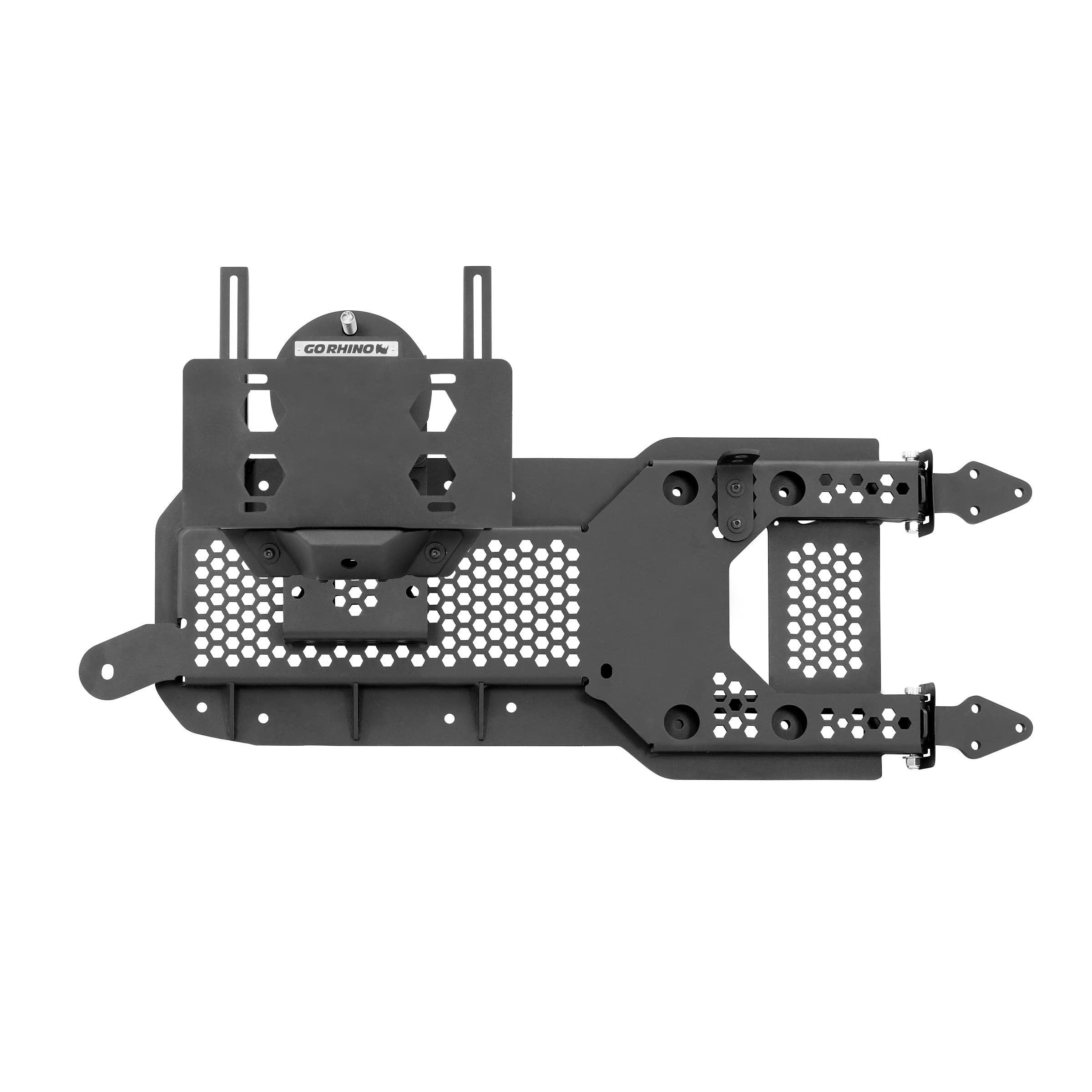 Go Rhino Spare Tire Carrier Rockline for up to 37" Tire - Low Profile, Body Mount | Galvanized Steel, Textured Black, | 27137T | Fits 2018 - 2024 Jeep Wrangler JL & JLU