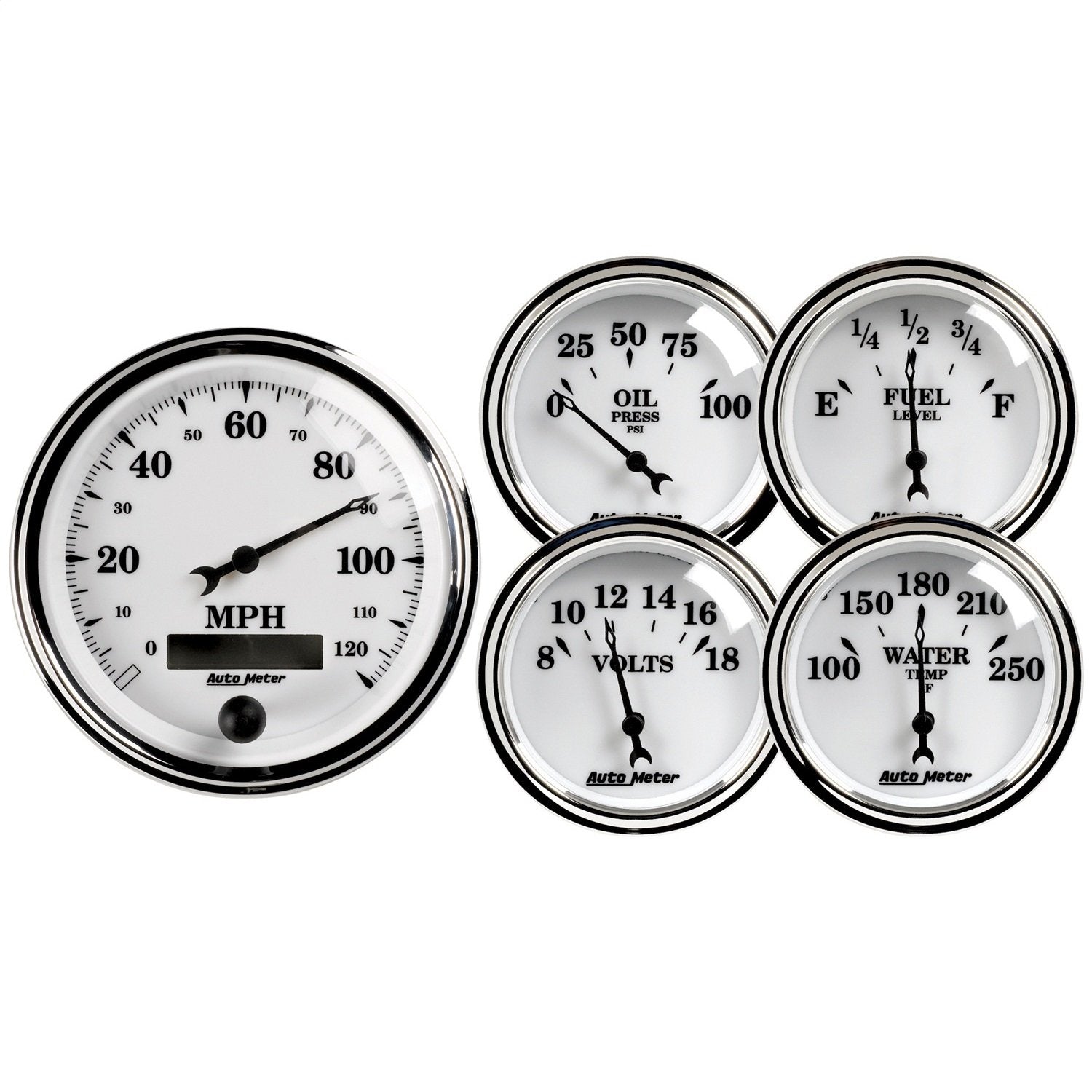 Auto Meter Old Tyme 1200 White II Kit Box - 5 Piece