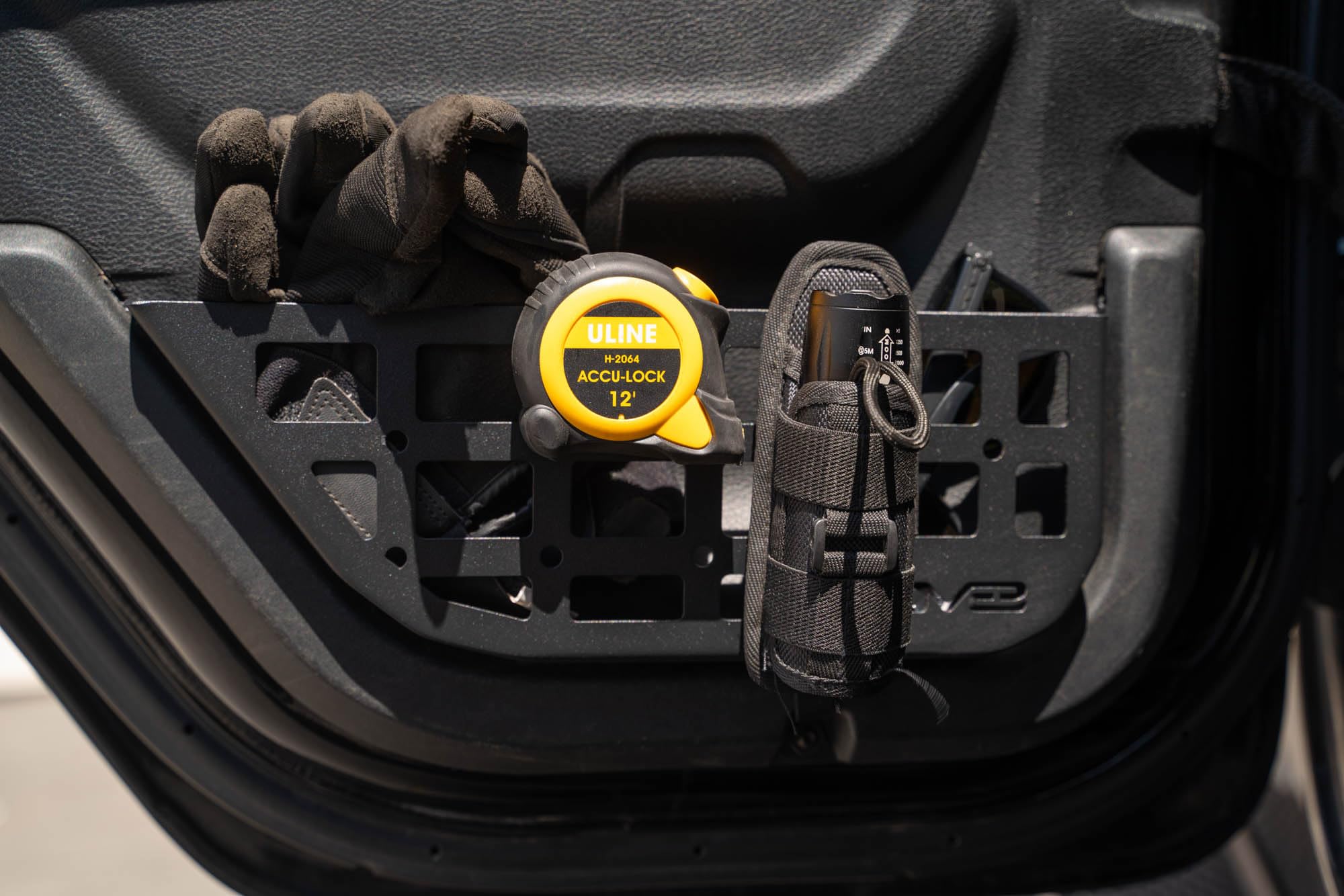 Slim Rear Door Molle Pockets DV8 Offroad for 2018-2025 Jeep Wrangler JL & 2020-2025 Gladiator JT | Replaces The Weak Factory Netting | Molle Panel Design | Slim Width for Improved Legroom | Pair