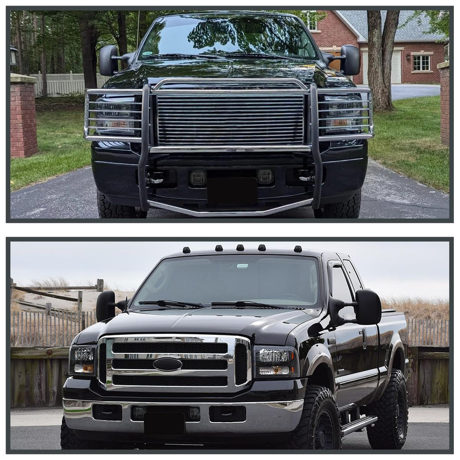 Smoke Driving Fog Lights + Bulbs SPEC-D TUNING Compatible with 2005-2007 Ford F250 F350 F450 F550 Super Duty, 2005 Excursion, L+R Pair Assembly