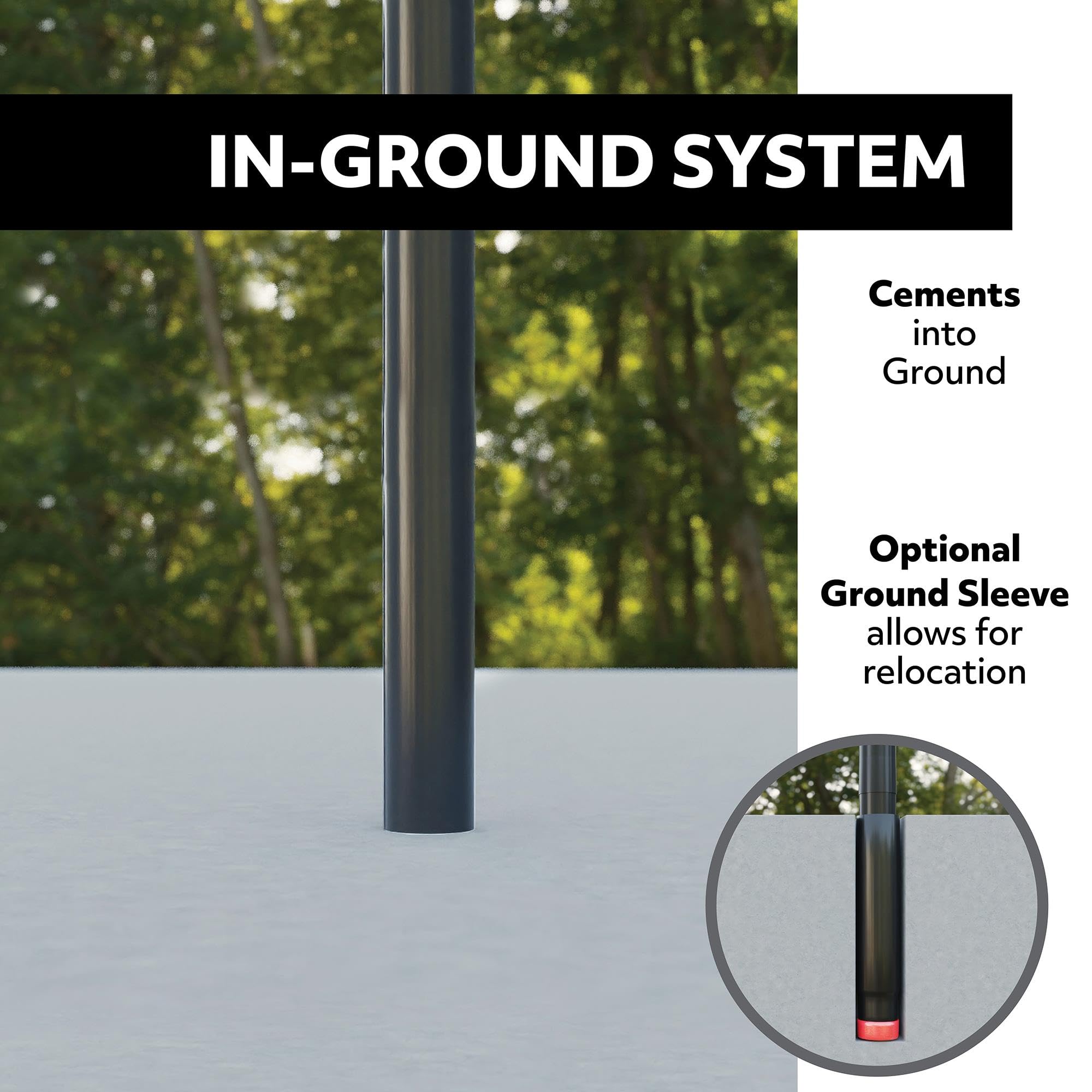 71281 Lifetime In Ground Power Lift Basketball System, 52 Inch Shatterproof Backboard