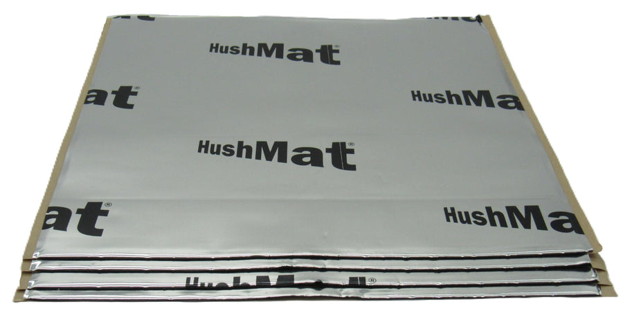 Multi Use Kit HushMat 10151 - 4 Sheets of 12" x 11" Silver Ultra Sound Deadening & Thermal Insualtion - 3.7 Sq. Ft.