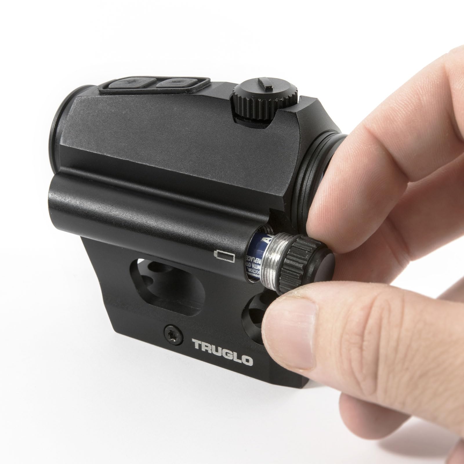 Mini TRUGLO Ignite 22mm 2-MOA Hunting Durable Lightweight Waterproof Fogproof Shock Resistant Adjustable Aluminum Dot Sight | Rubber Lens Cover, Battery, High & Low Mounts Included | Green Dot