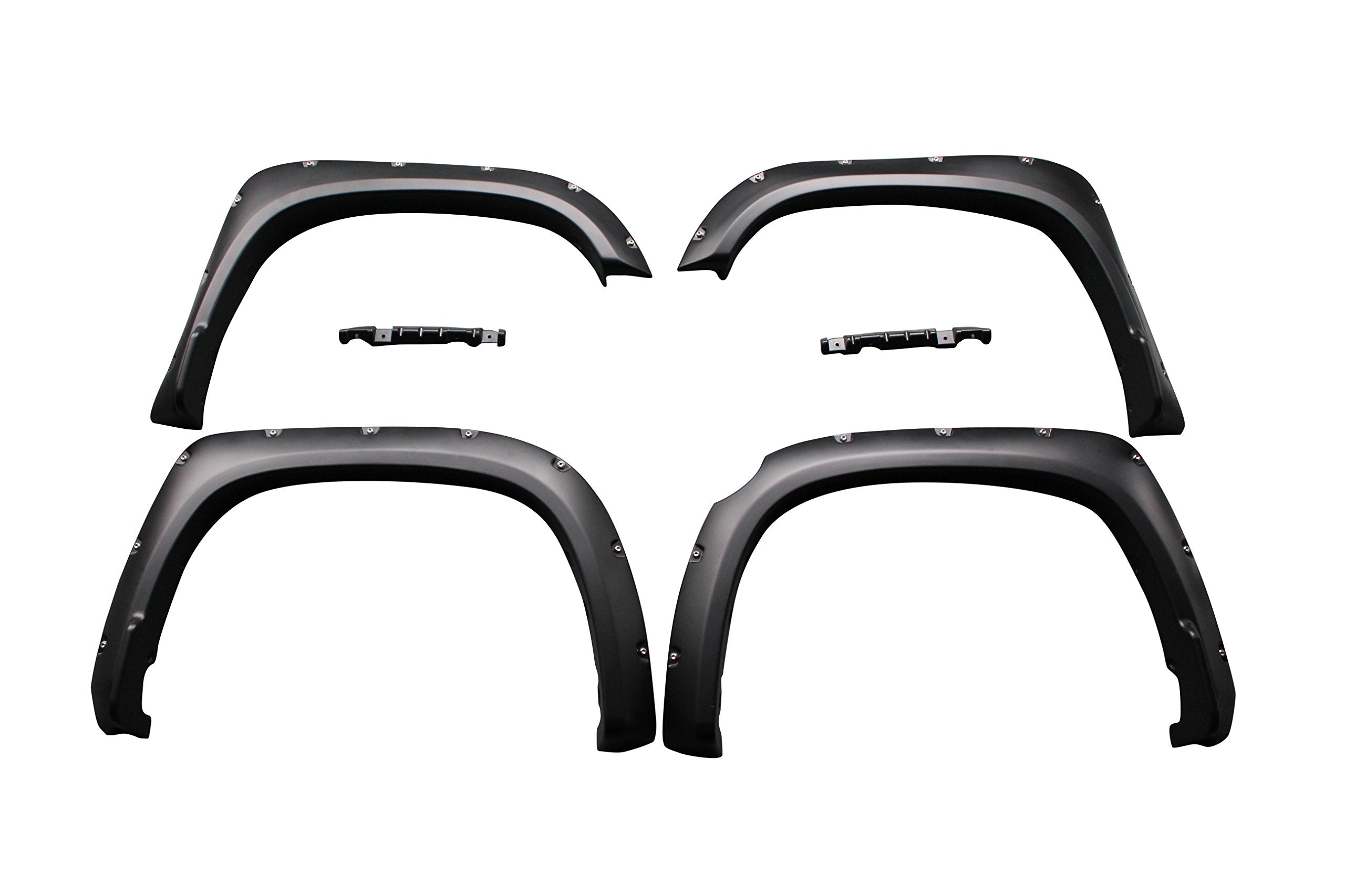 Fender Flares Black Horse Riveted Style Compatible with 2014-2021 Toyota Tundra-FF-TOTUL-SM-PKT