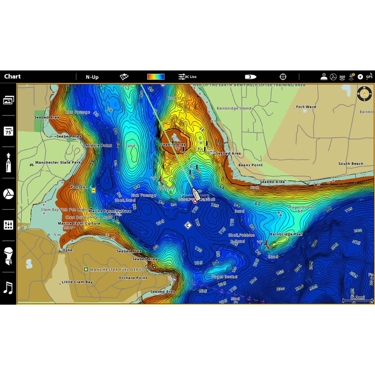 CoastMaster Humminbird U.S. Coastal V1 Map SD Card for Fish Finders