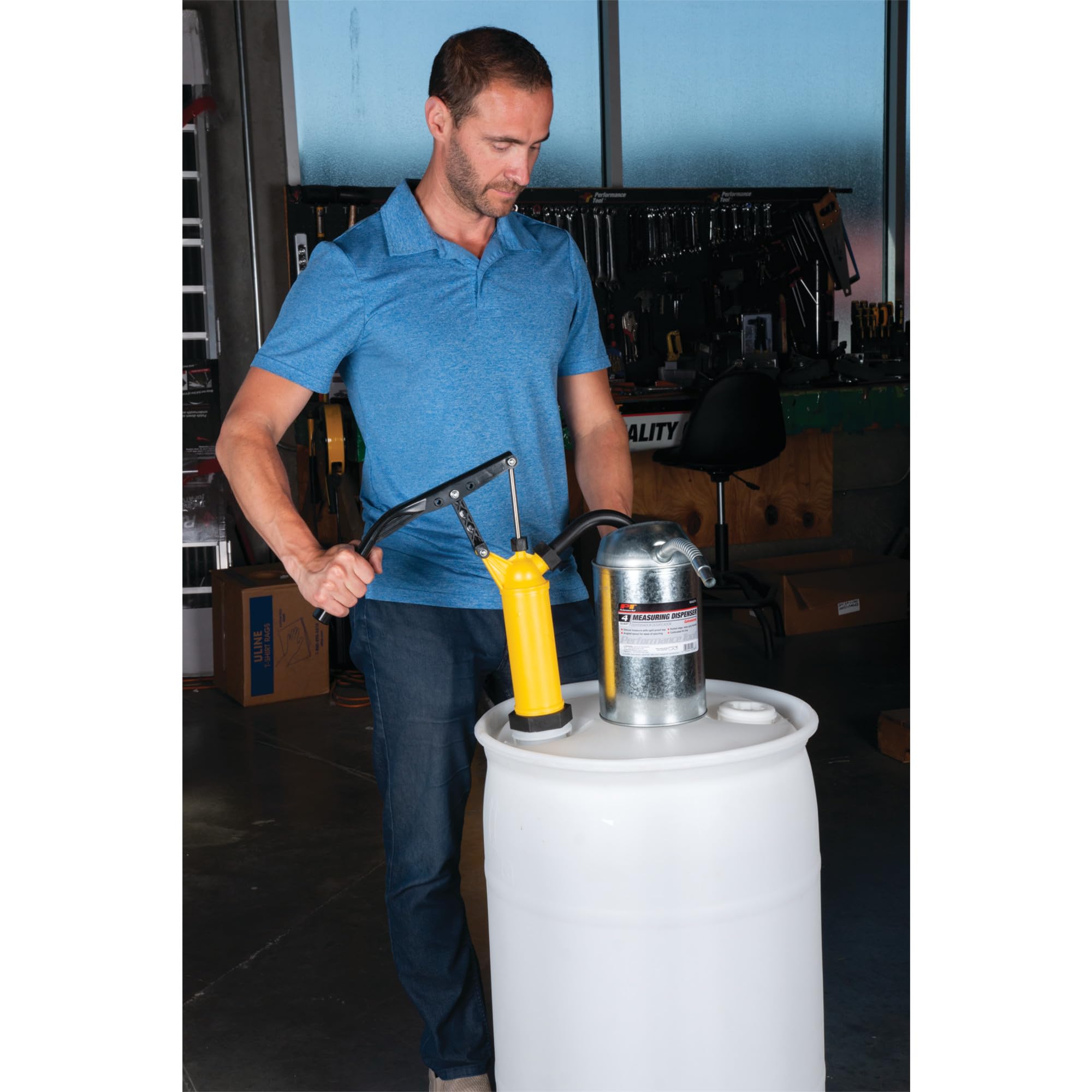 Yellow Performance Tool W54269 General Purpose Lever Action Barrel Drum Pump - Fits 15 to 55 Gallon Drums