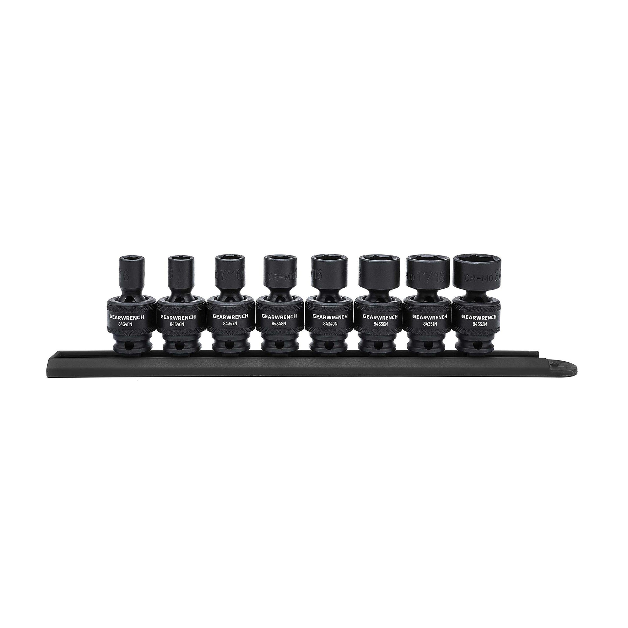 3/8" Drive GEARWRENCH 8 Pc. Standard Universal Impact Socket Set, SAE - 84917N