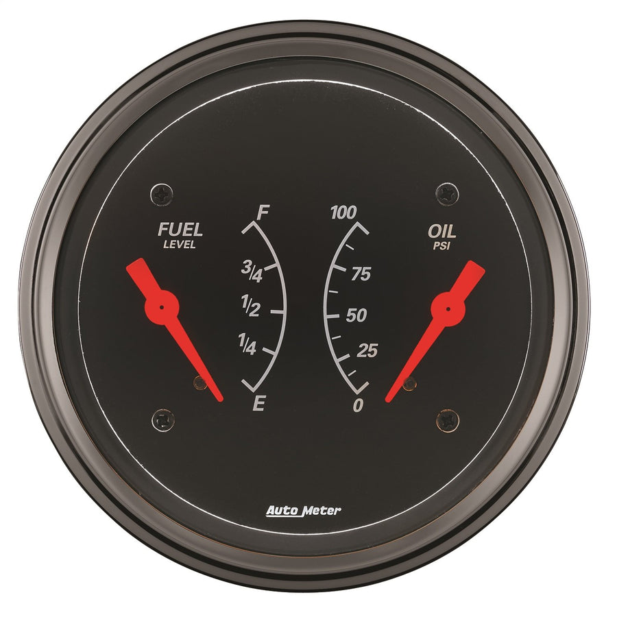 Auto Meter Designer Black 1413 Oil/Fuel Dual Gauge