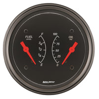 Auto Meter Designer Black 1413 Oil/Fuel Dual Gauge