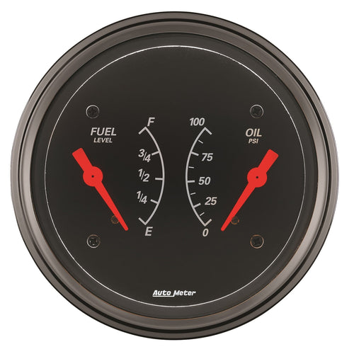 Auto Meter Designer Black 1413 Oil/Fuel Dual Gauge