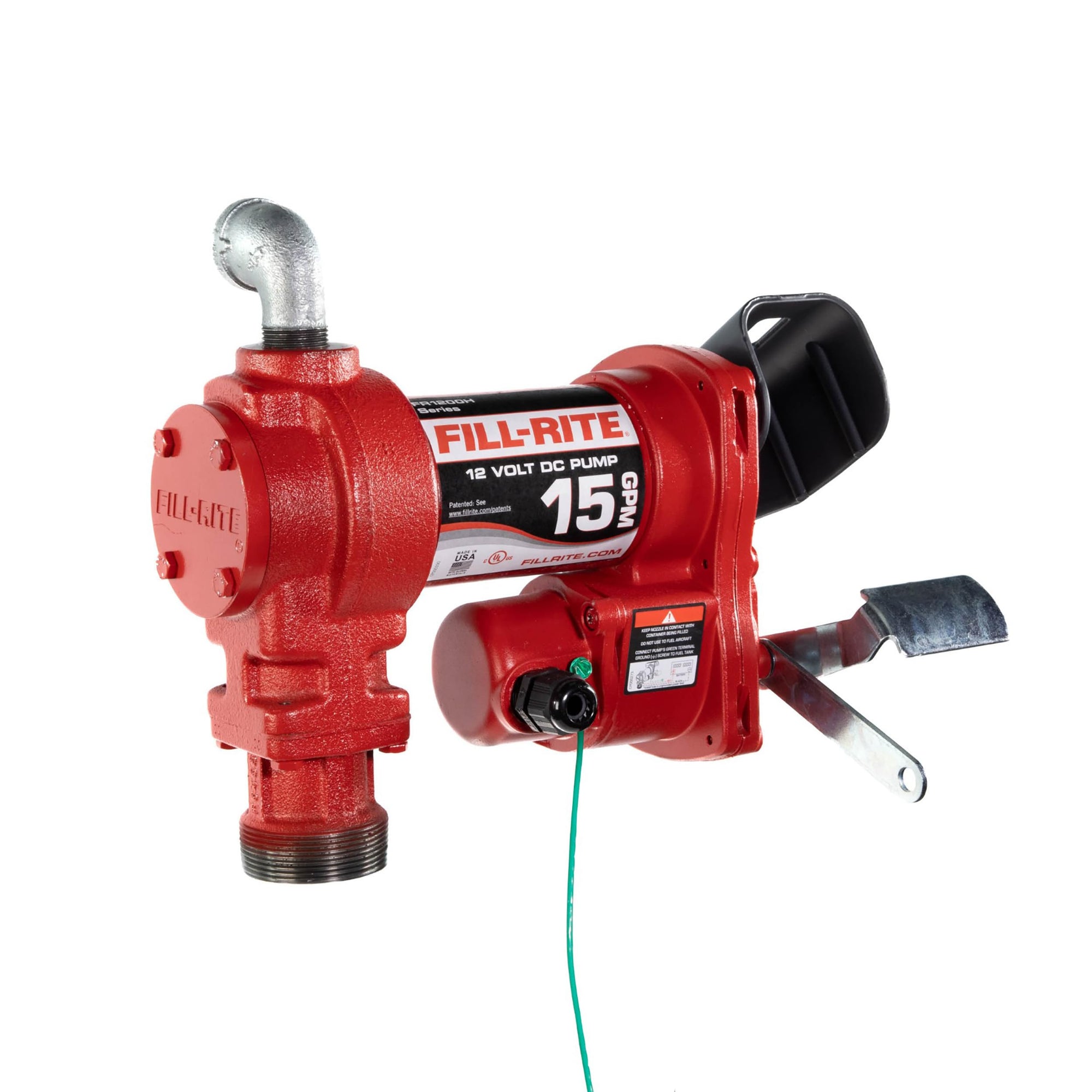 Fill-Rite 12 V FR1204H 15 GPM Fuel Transfer Pump (Pump Only Model) | Gasoline, Diesel, Kerosene, Ethanol Blends, Methanol Blends, & Biodiesel