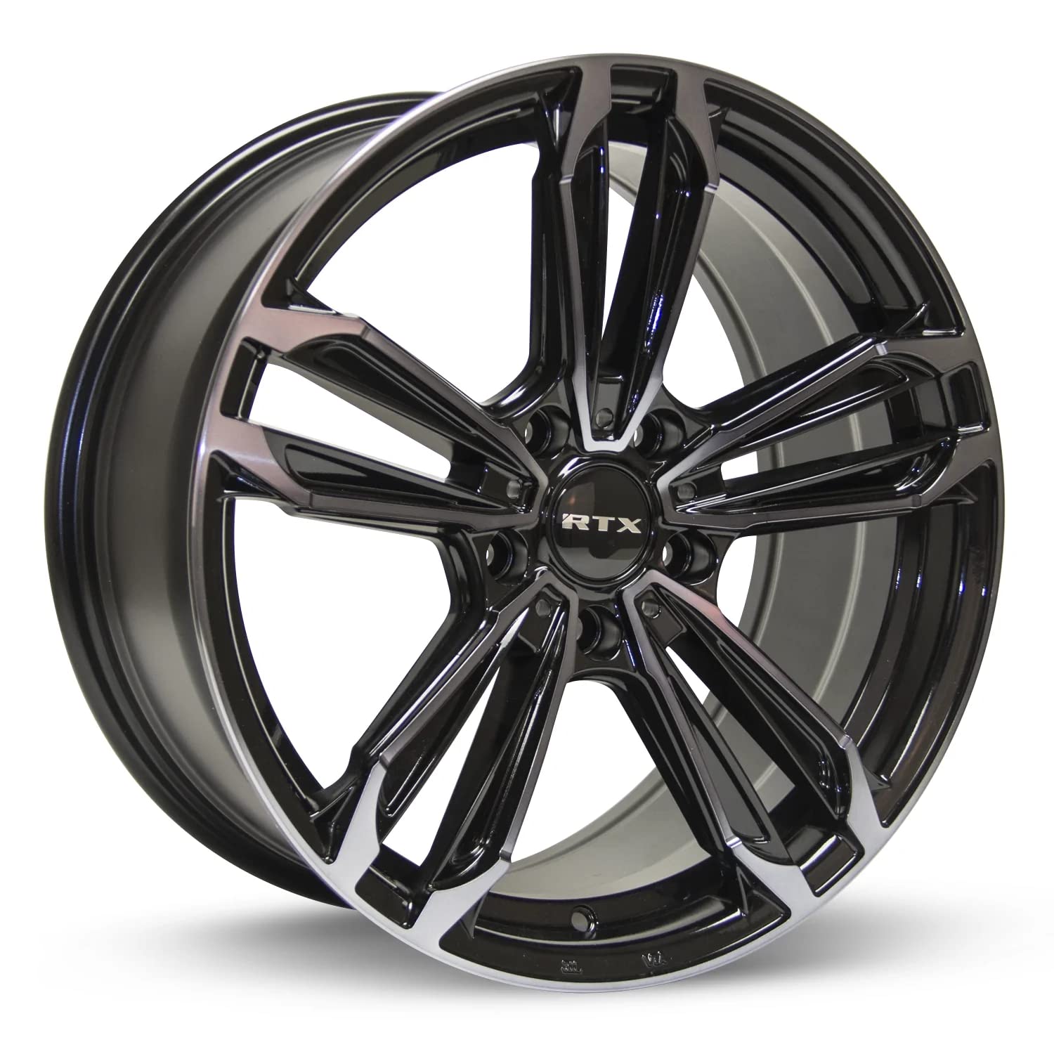 5 RTX ULTRA Custom Wheel - 18x8, 42 Offset, 5x114.3 Bolt Pattern, 73.1mm Hub - Black Machined Gray Rim
