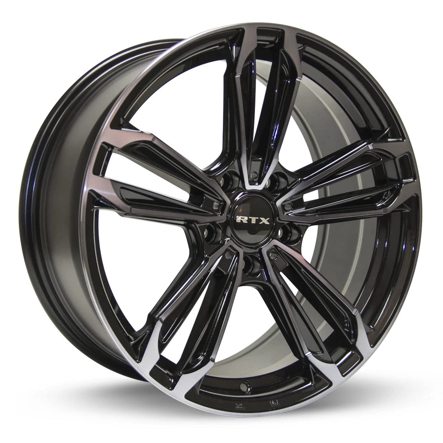 5 RTX ULTRA Custom Wheel - 18x8, 42 Offset, 5x114.3 Bolt Pattern, 73.1mm Hub - Black Machined Gray Rim