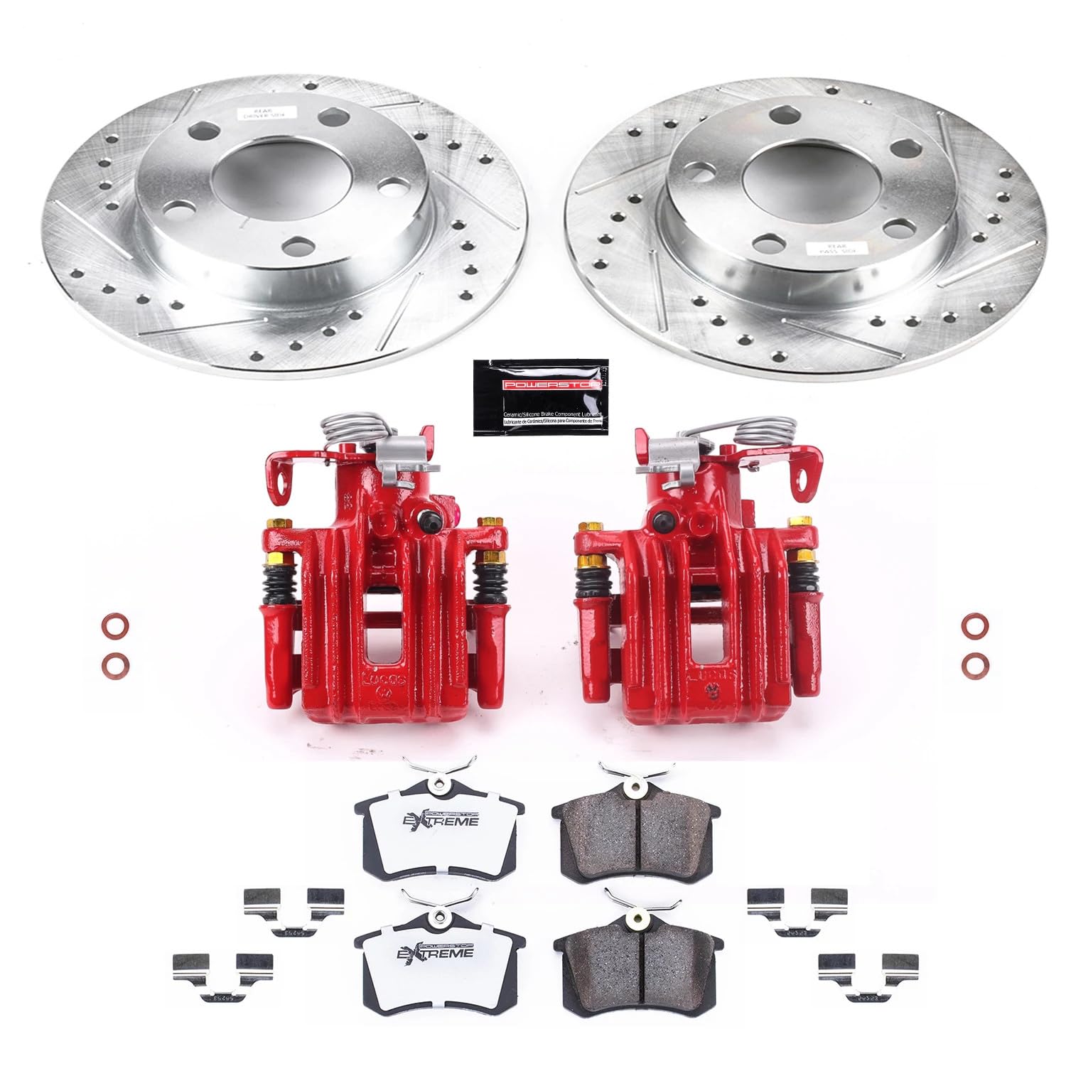 Power Stop Rear KC585-26 Z26 Street Warrior Brake Kit For Volkswagen Passat 1999-2005 [Model Specific]