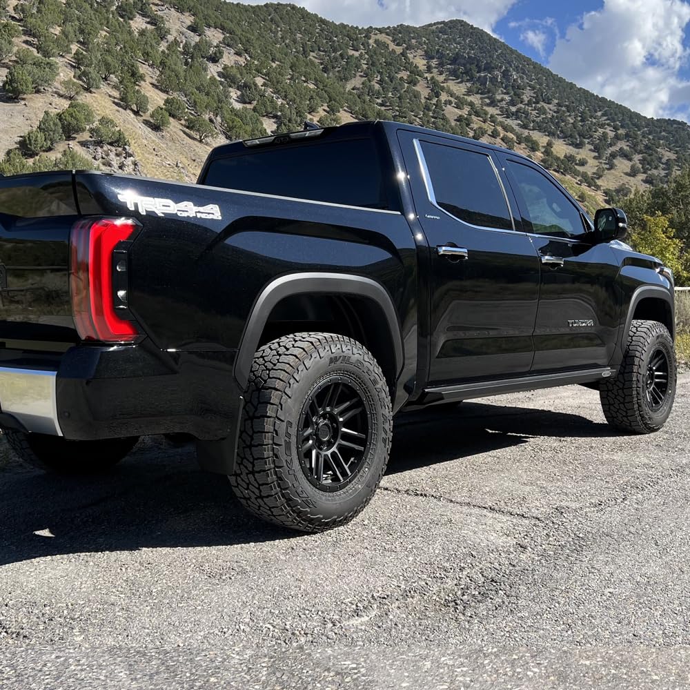 Rock Sliders Tundra for 22-24 Toyota Tundra Black Powdercoat Steel Rock Slide Engineering