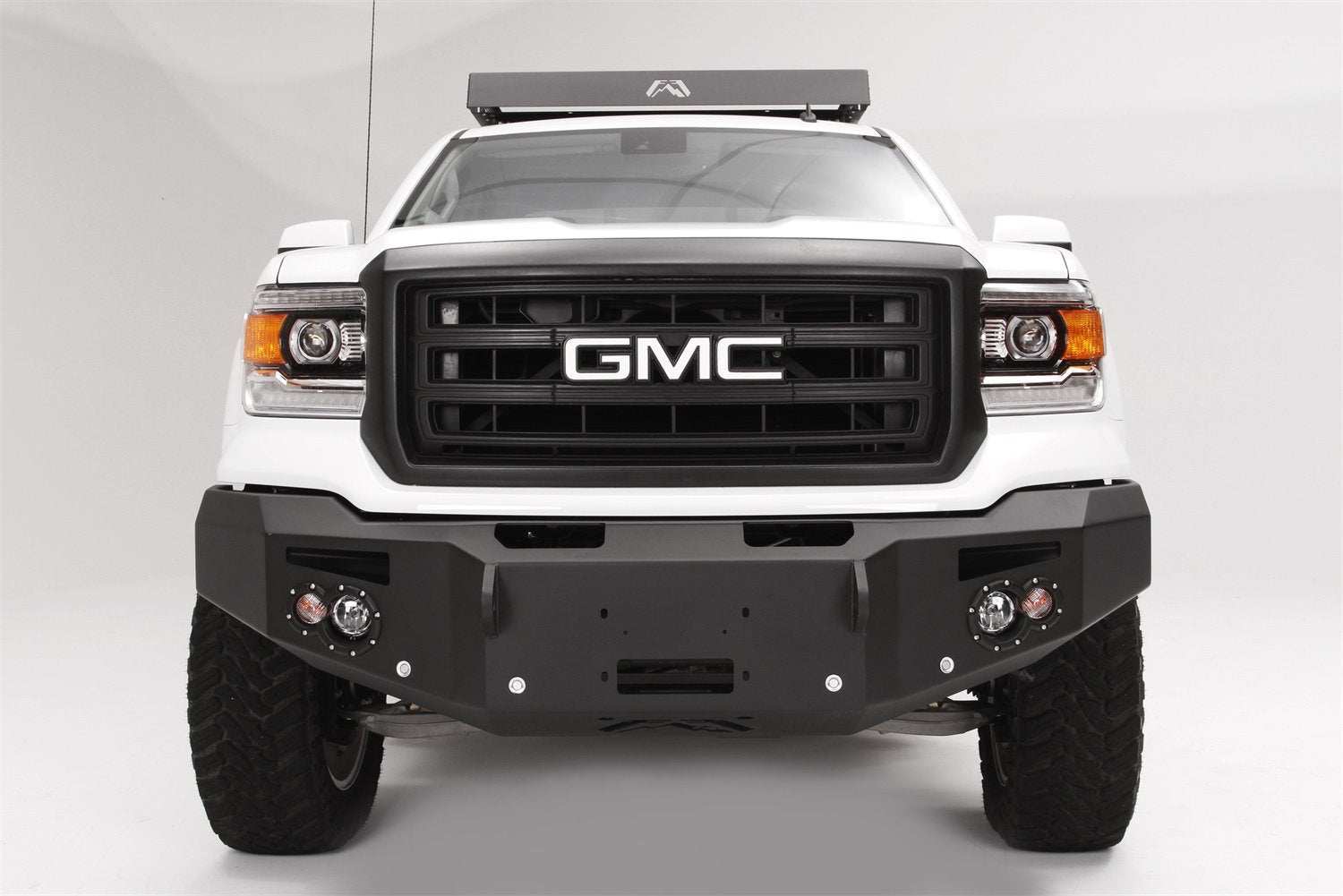 Fab Fours Premium Heavy Duty Winch Front Bumper GS14-F3151-B Uncoated/Paintable w/o Grill Guard w/Sensors [AWSL]