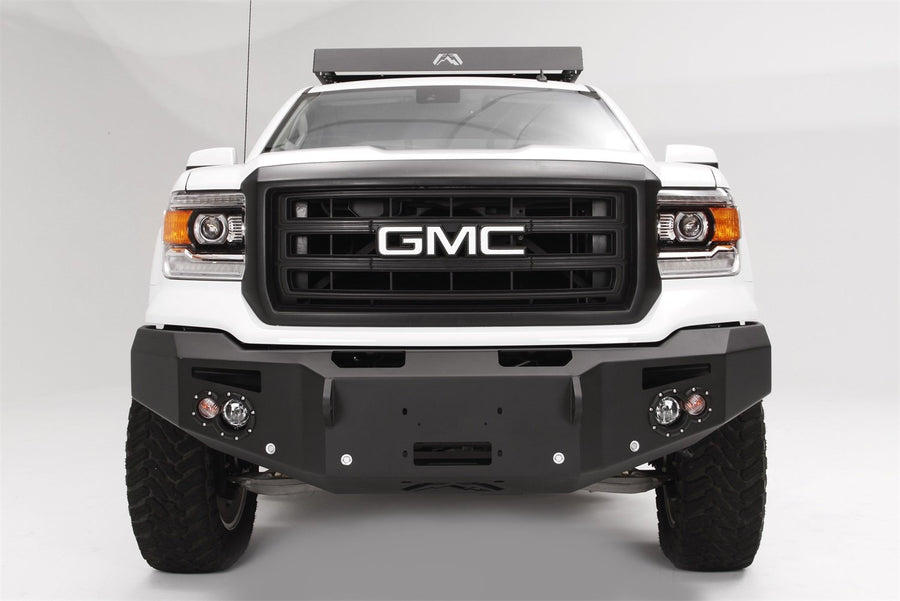 Fab Fours Premium Heavy Duty Winch Front Bumper GS14-F3151-B Uncoated/Paintable w/o Grill Guard w/Sensors [AWSL]