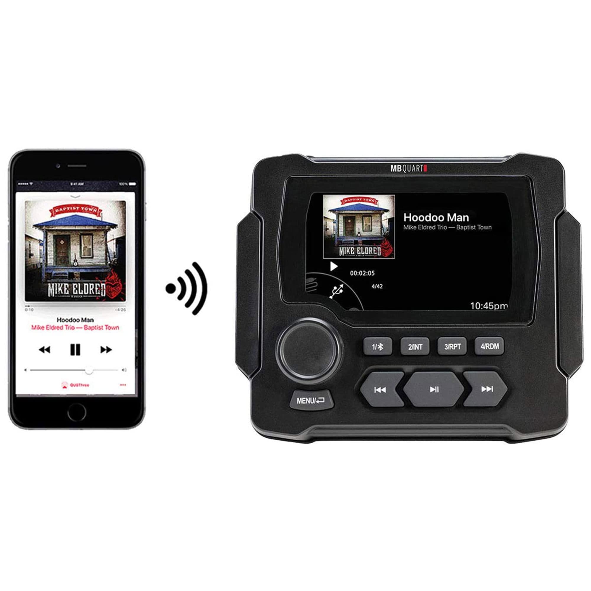Bluetooth MB Quart GMR-LED Source Unit, USB, Marine Grade, Waterproof, Media Player