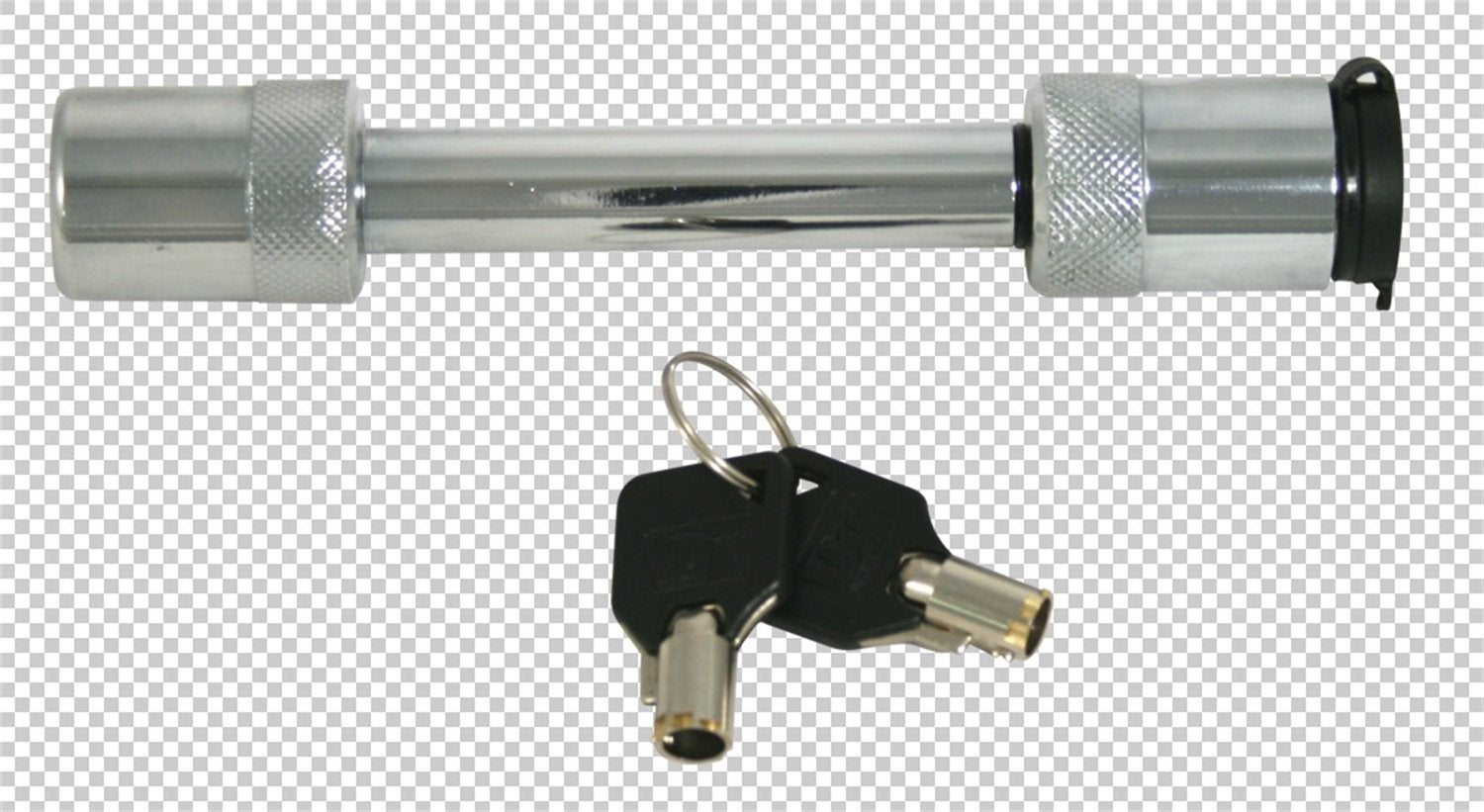 DT-31005 Diversi-Tech 5/8" Chrome Plated Forged Steel Locking Pin with 2 Round Tube Keys for 2.5" Class V Hitch