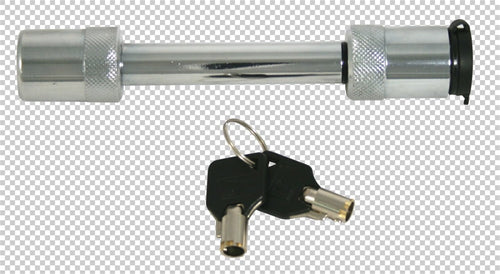 DT-31005 Diversi-Tech 5/8" Chrome Plated Forged Steel Locking Pin with 2 Round Tube Keys for 2.5" Class V Hitch