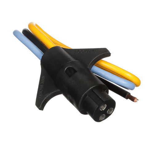 Heavy-Duty attwood 7647-7 Trolling Motor Connector, Male Plug, Motor Side, 6-Inch Harness with Butt Connectors, 10-Gauge Wire, One Size (7647-5)
