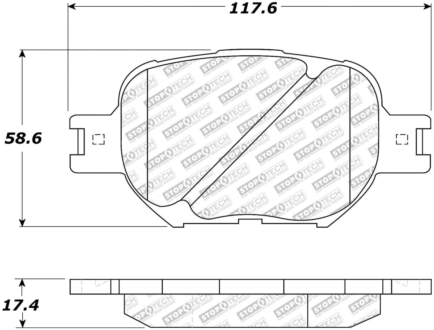 Brake Pads StopTech 305.08170 with Hardware Street Select