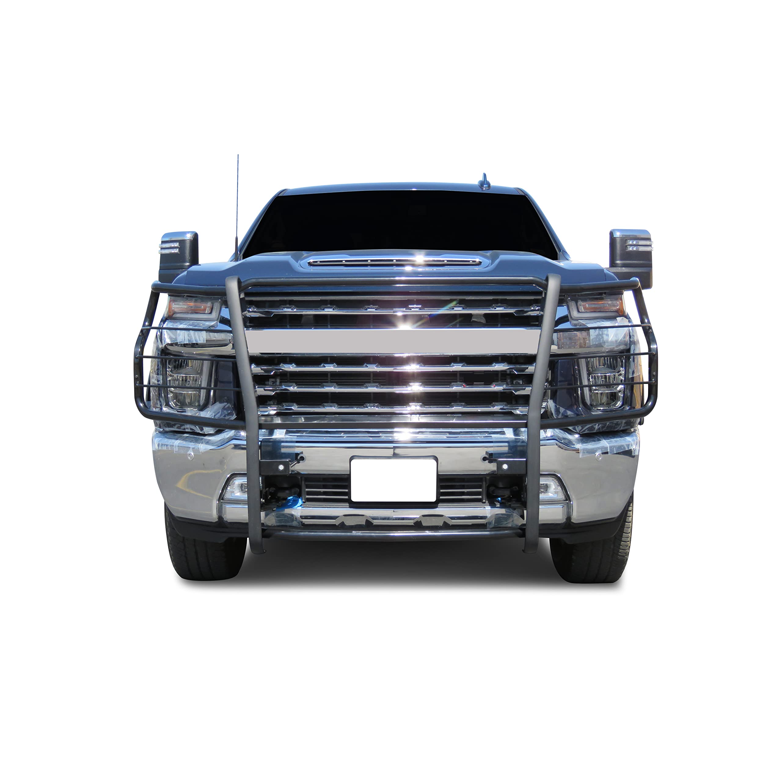 Off Road Black Horse Grille Guard Modular Black Compatible with 2020-2023 Chevrolet Silverado 3500 HD|2020-2023 Chevrolet Silverado 2500 HD-17GT30MA