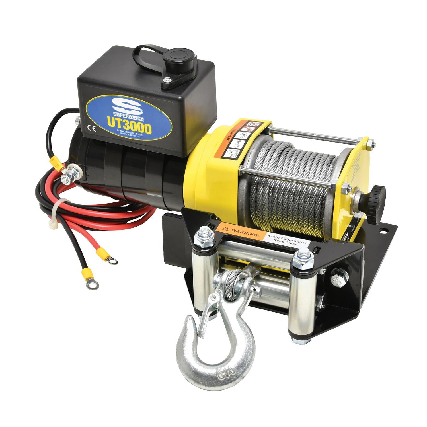 UT3000 Superwinch 1331200, 12 VDC winch, 3,000lb/1360 kg with mount plate, Roller Fairlead & 12' remote