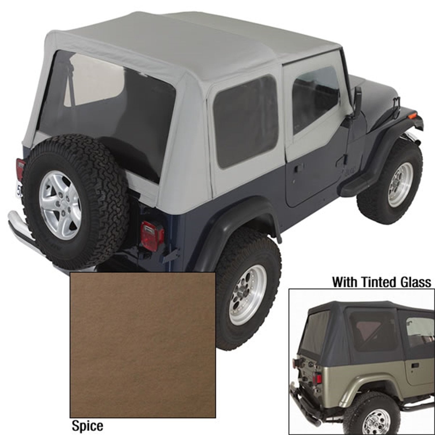 XHD Soft Top, Spice, Tinted Windows | Rugged Ridge | 13722.37 | Fits 1988-1995 Jeep Wrangler YJ