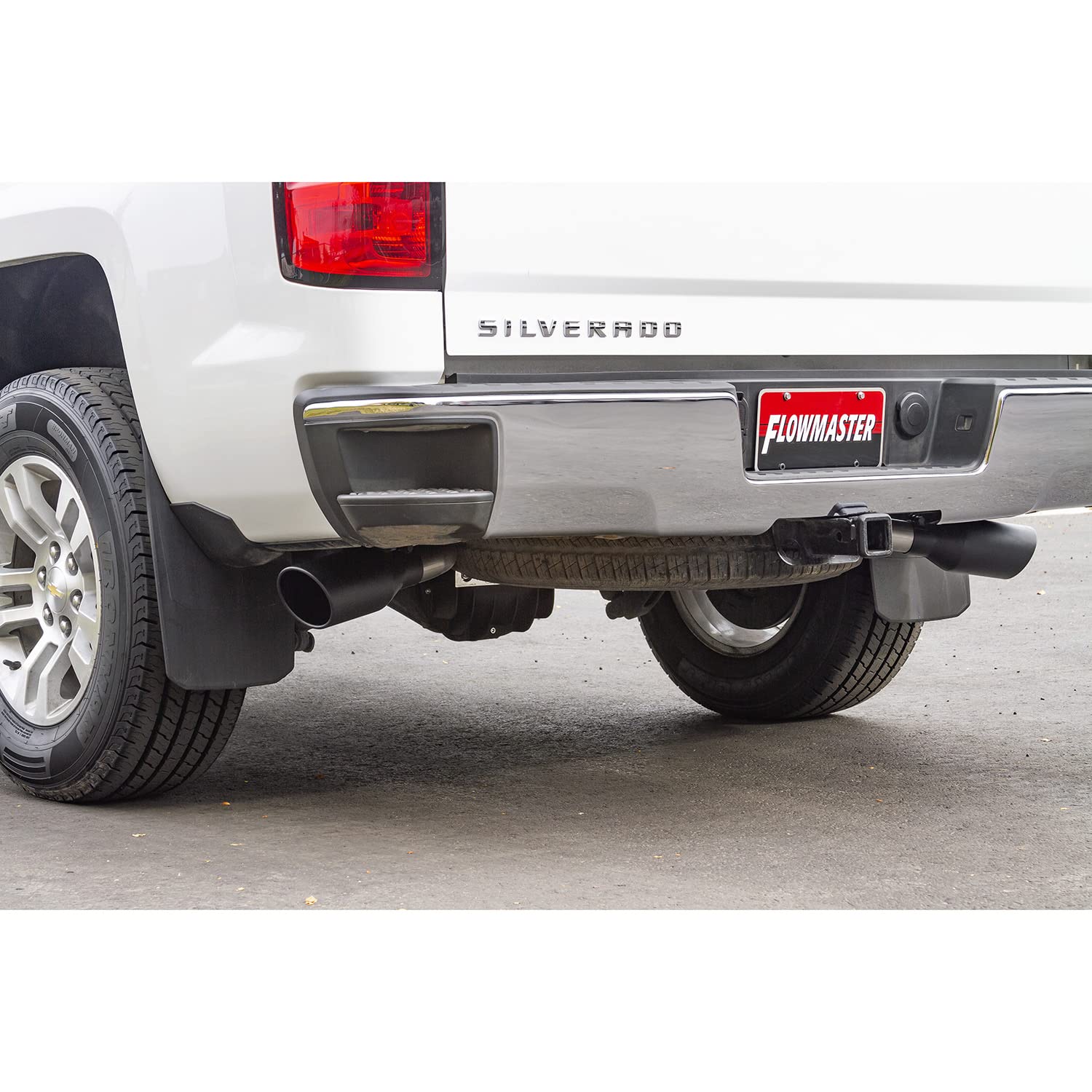 Flowmaster FlowFX 717869 Cat-Back Exhaust 2.5 Inch 409 Stainless Steel 4.5 Inch Black 304 Stainless Tips Compatible with 2014-2019 Classic Body Chevy Silverado GMC Sierra 1500 Crew Cab Double Cab 5.3L