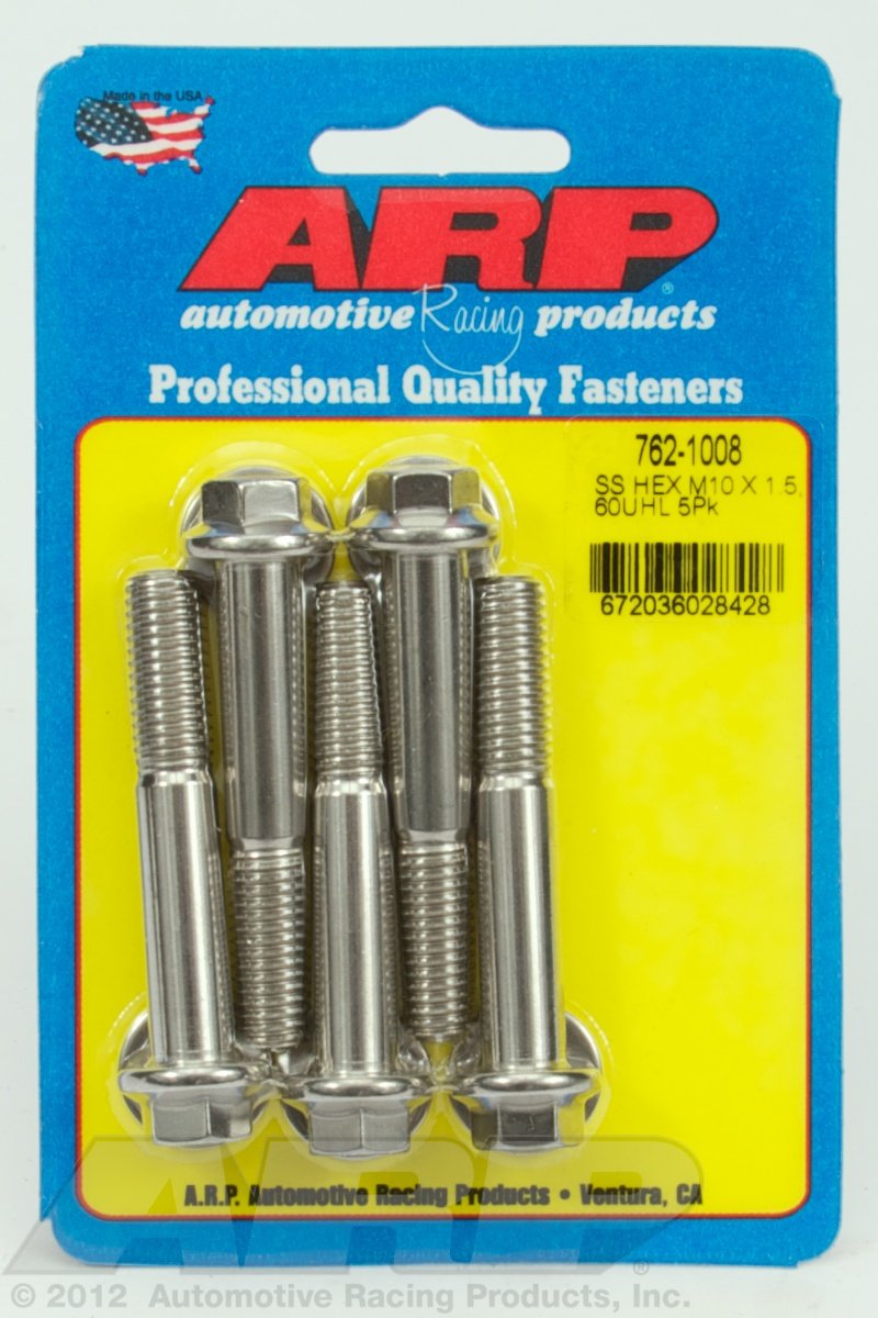 ARP 7621008 Hex M10 x 1.50 x 60 Stainless Steel Bolt