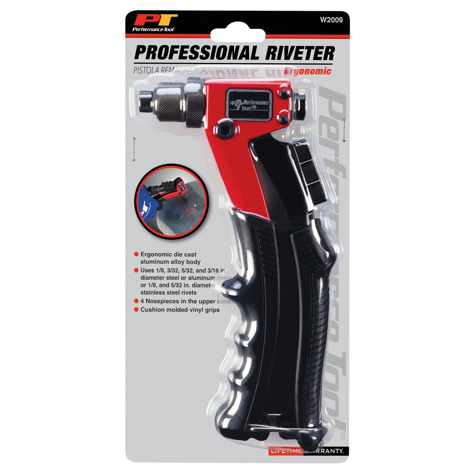 Hand Rivet Gun Performance Tool W2009 Professional