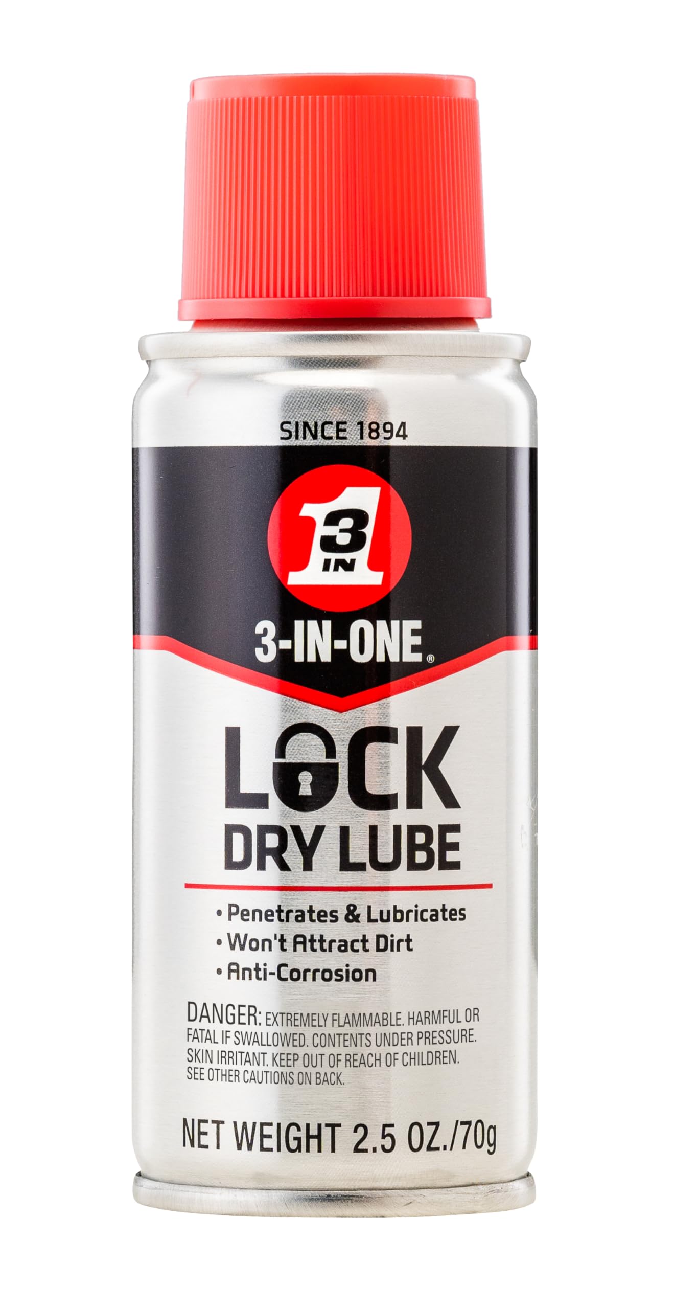 Lock 3-IN-ONE Dry Lube, 2.5 OZ